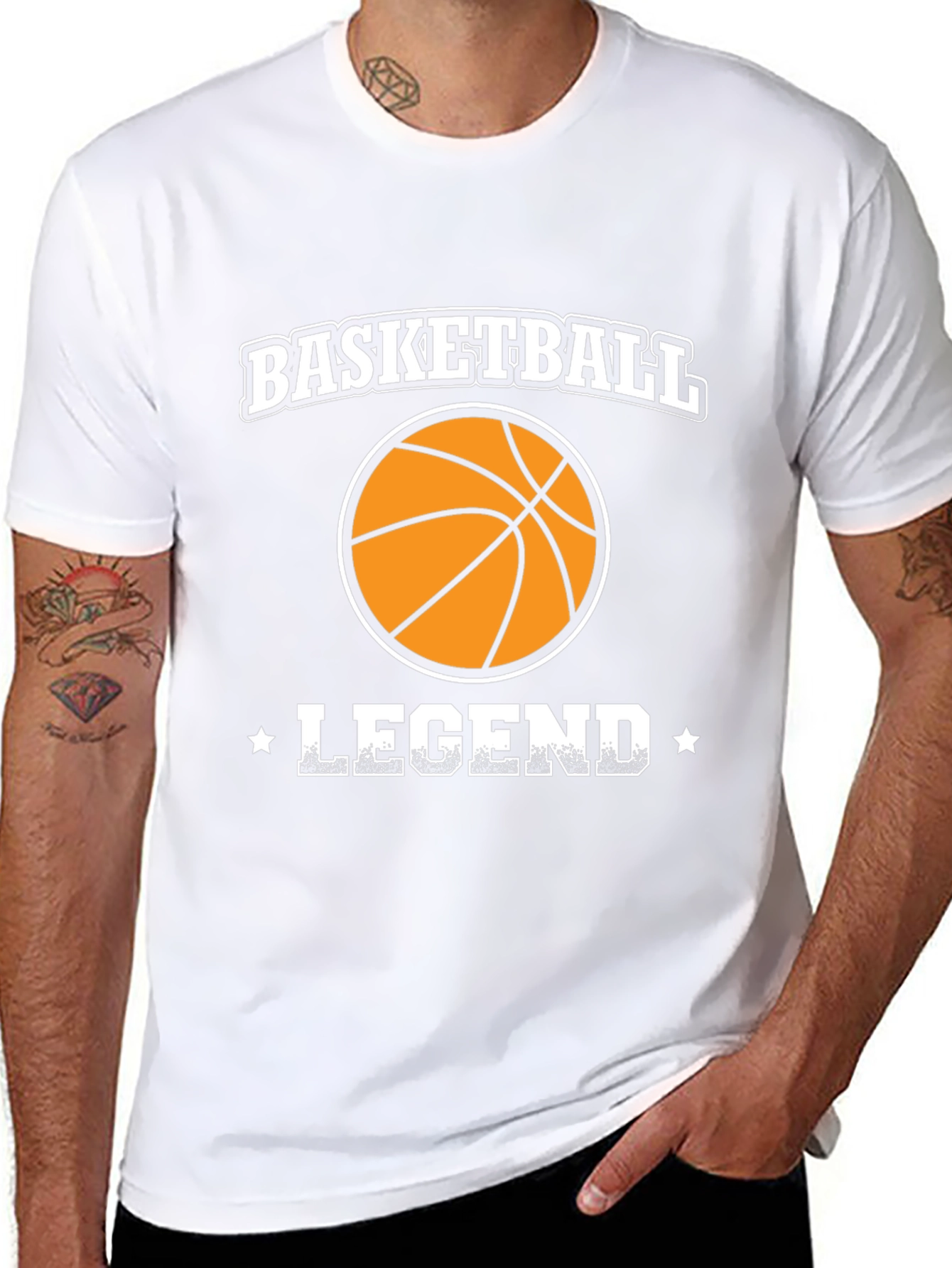 Black Basketball Legend Black T-Shirt view 8