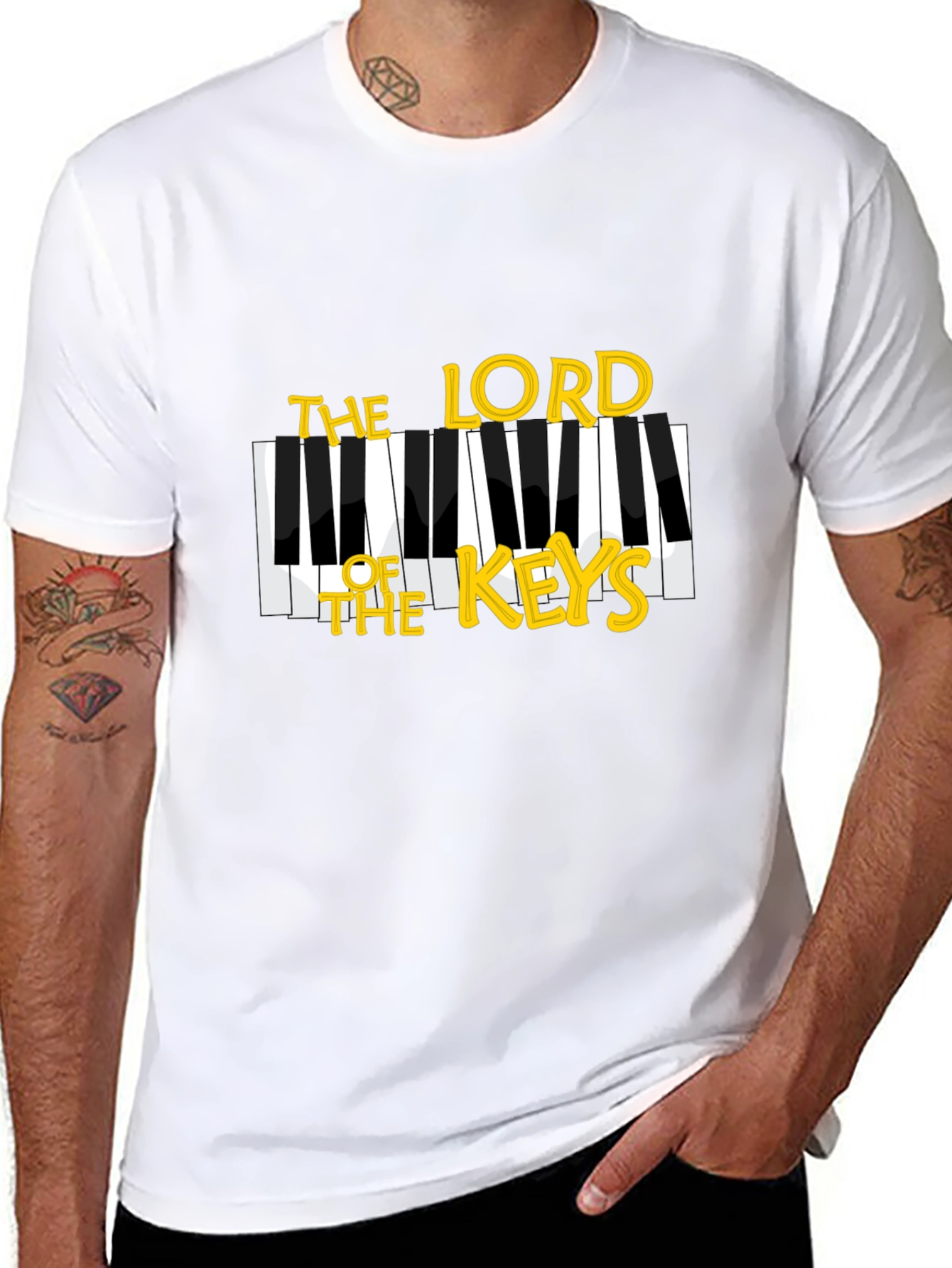 Black The Lord of the Keys Black T-Shirt view 8