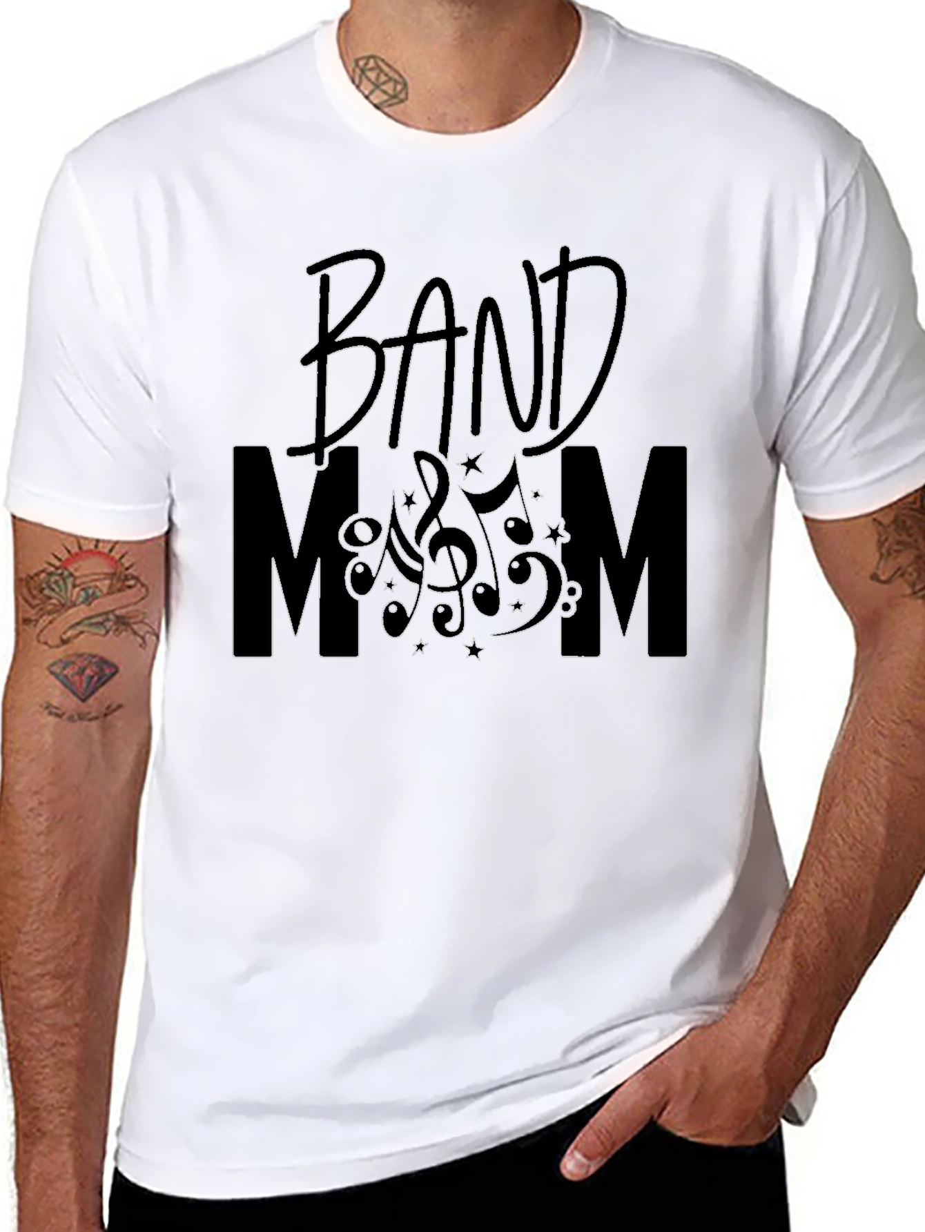 Black Band Mom T-Shirt - Music Lover Tee view 8