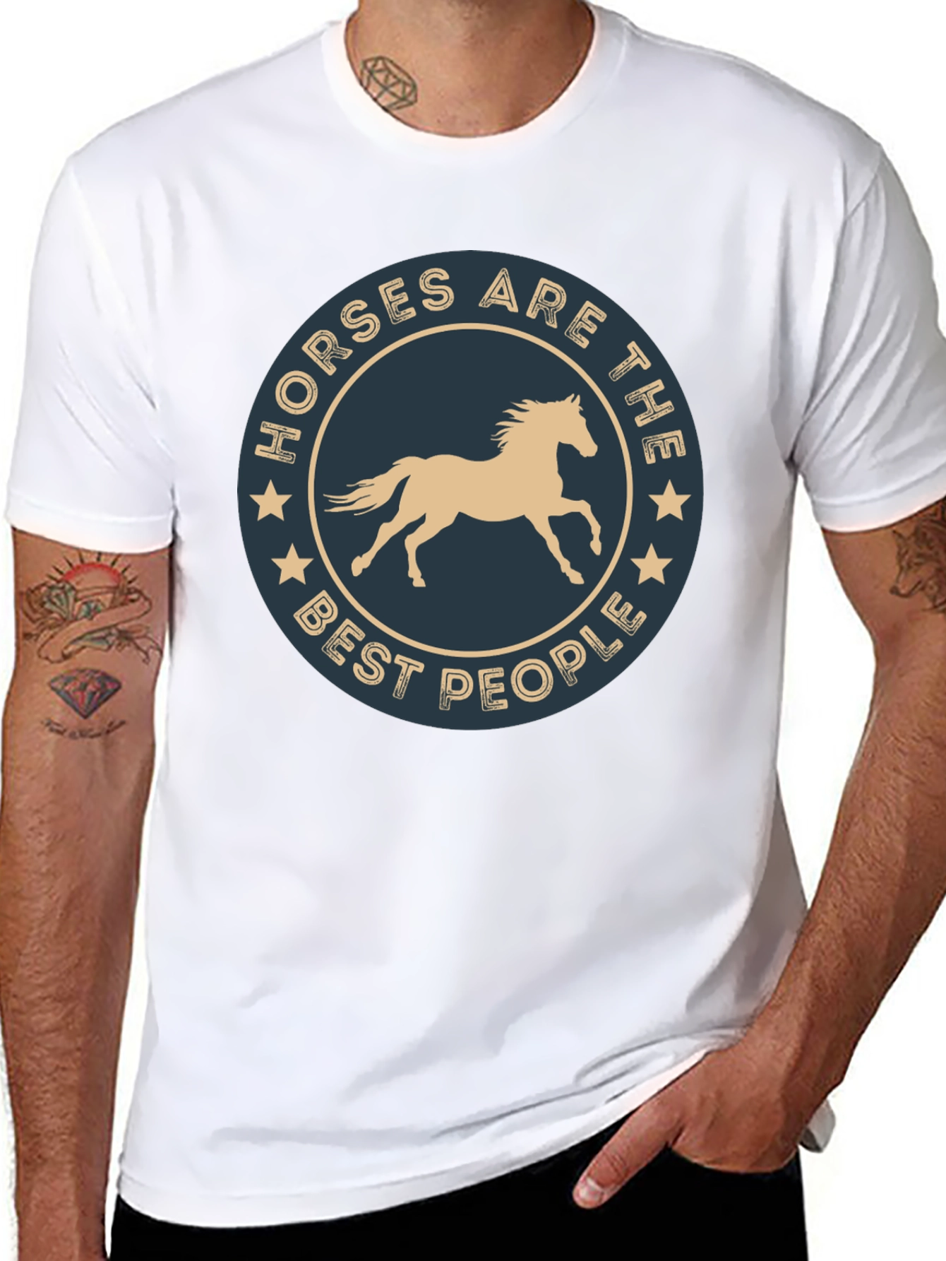 Black Horses Are The Best People T-Shirt view 8