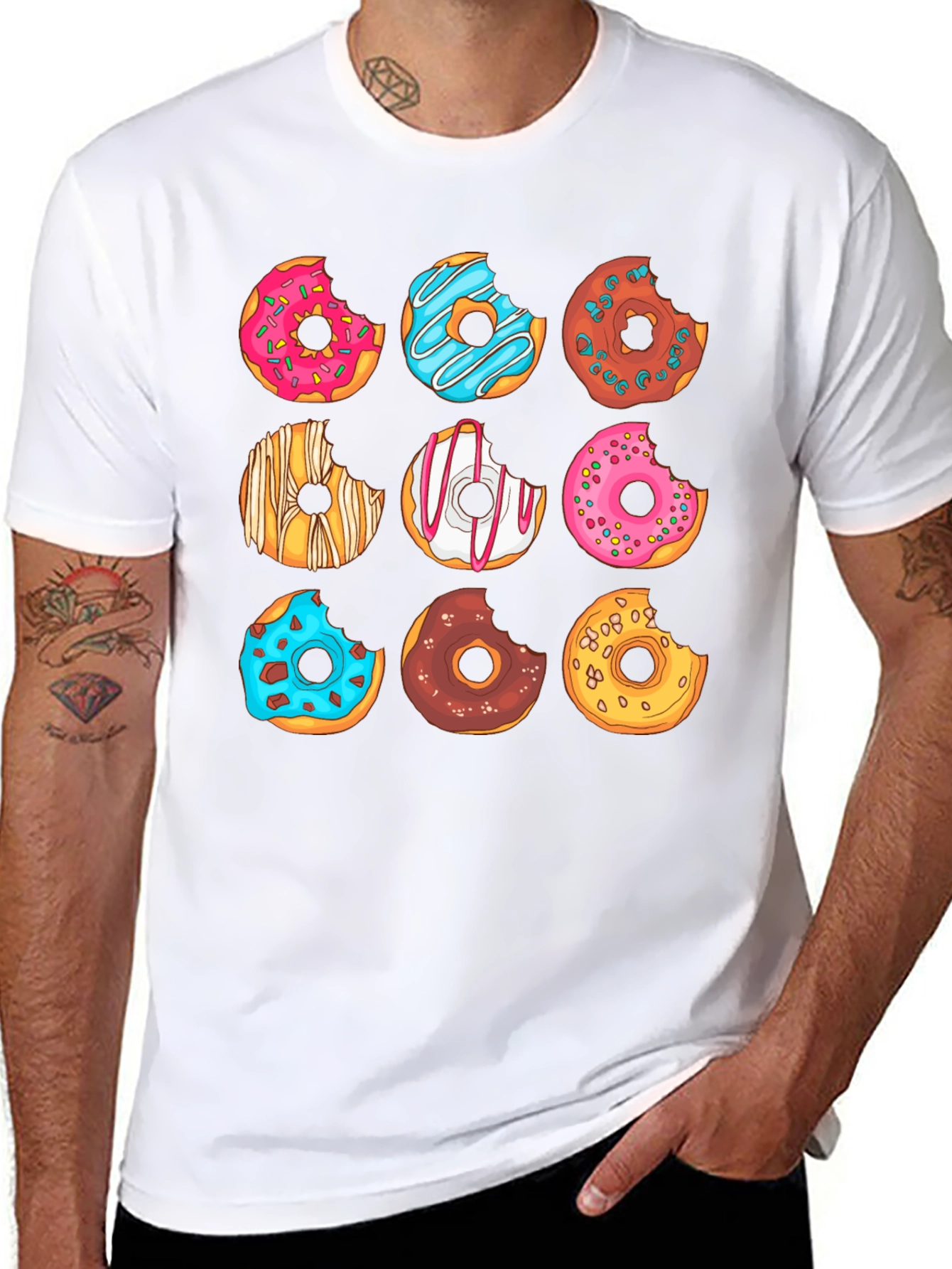 Black Donut Graphic T-Shirt - Sweet Tooth Fashion view 8