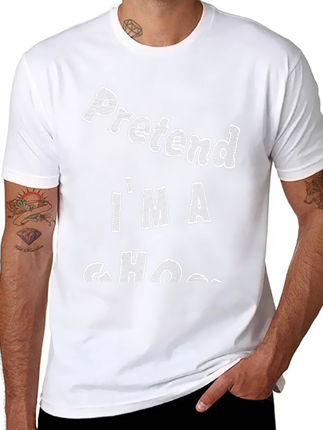 Black Pretend I'm A Ghost T-Shirt - Black view 8