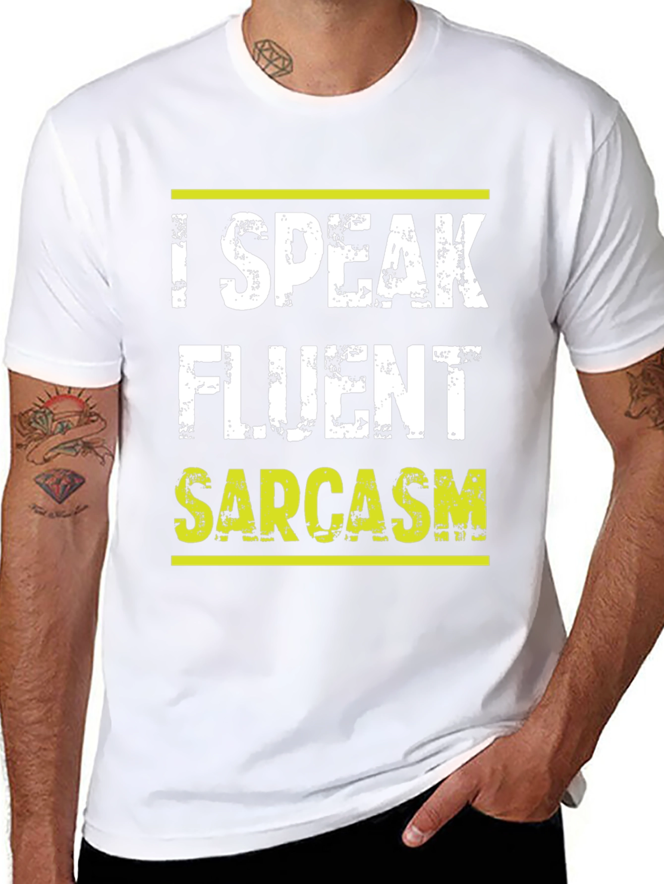 Black Sarcasm T-Shirt - Fluent Sarcasm view 8
