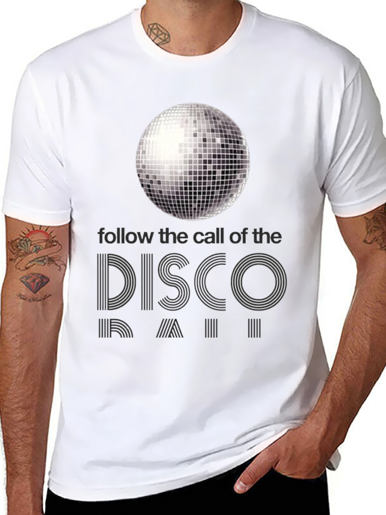 Black Disco Ball T-Shirt - Follow the Call view 8