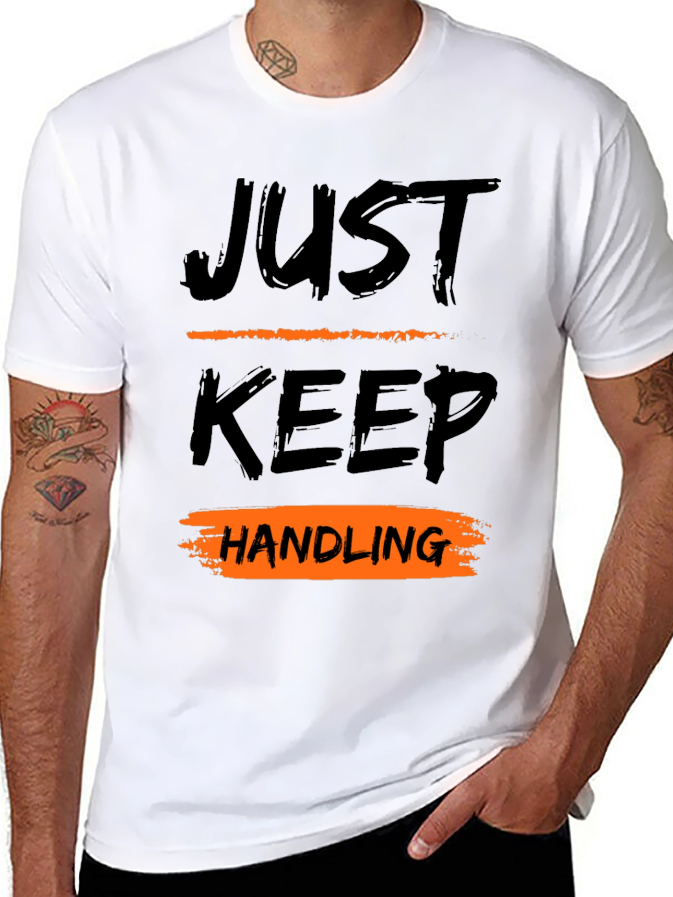 Black Just Keep Handling Graphic Tee view 8