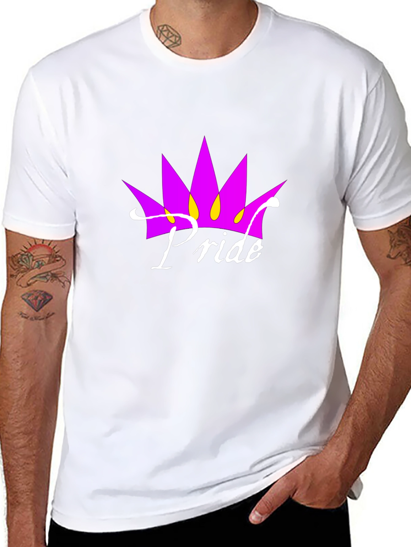 Black Pride Crown Graphic Black T-Shirt view 8