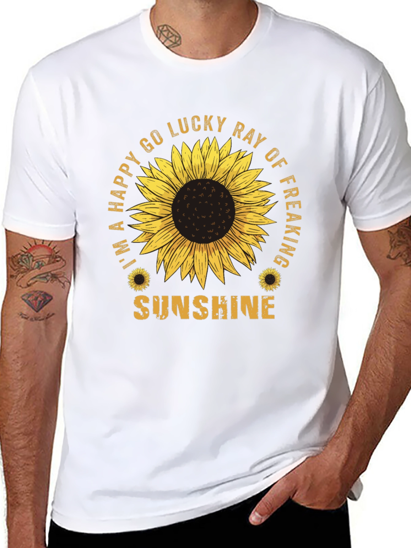Black Sunflower Graphic Tee - Lucky Ray of Sunshine view 8