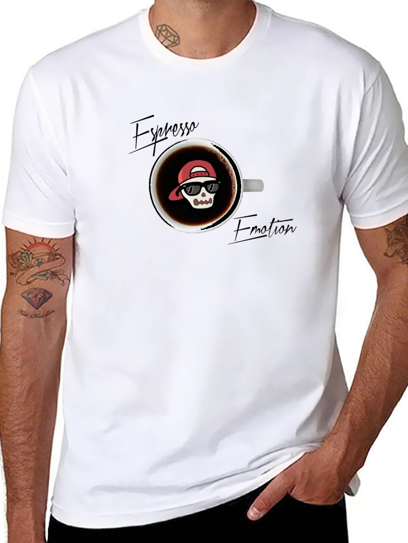 Black Espresso Emotion Graphic T-Shirt view 8