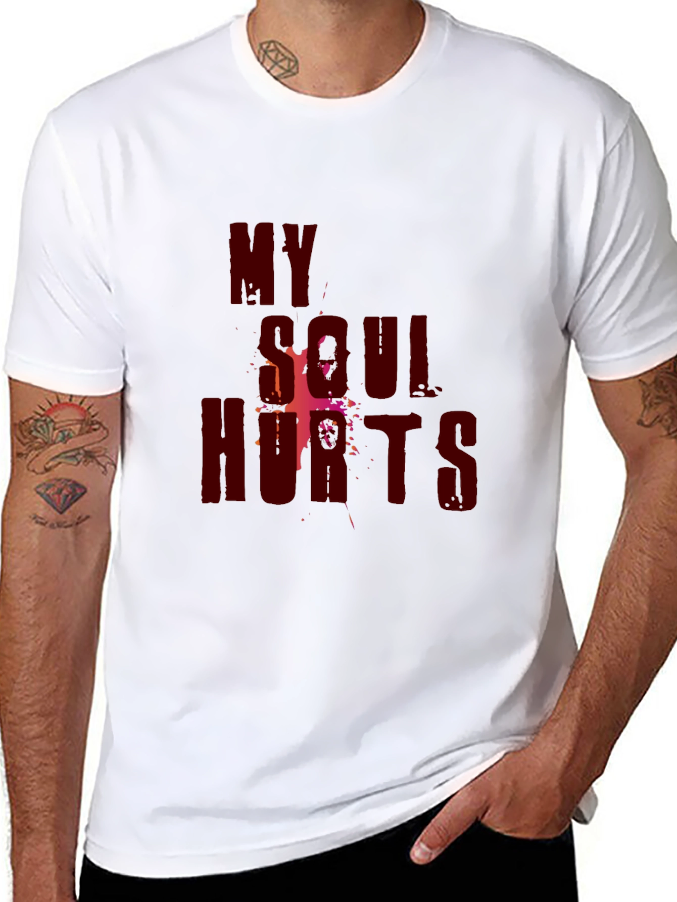 Black My Soul Hurts Graphic T-Shirt view 8
