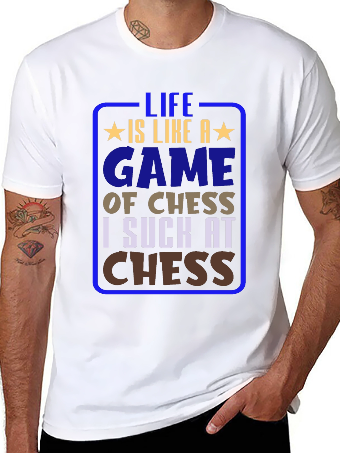 Black Life is Like Chess Graphic T-Shirt view 8