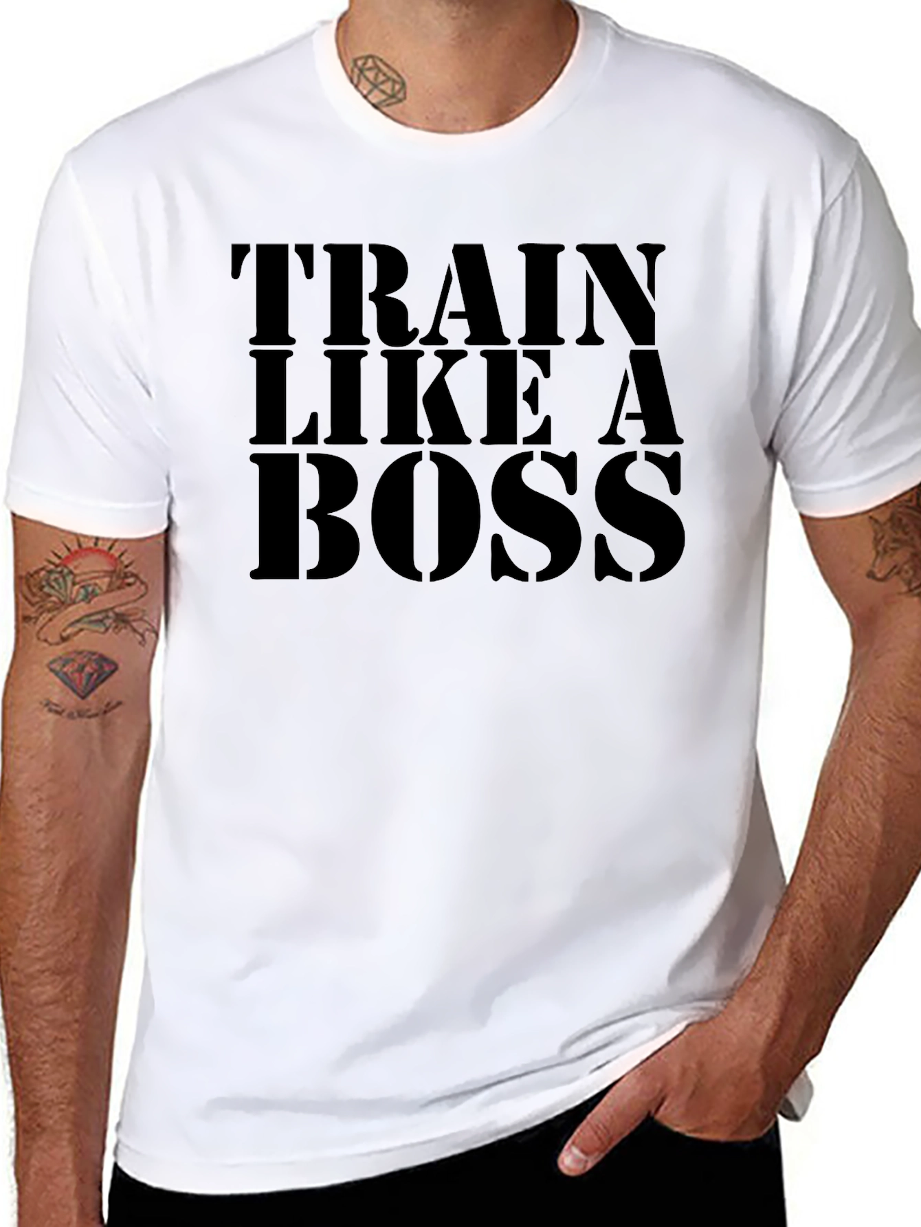 Black Train Like a Boss Graphic T-Shirt - Mens view 8