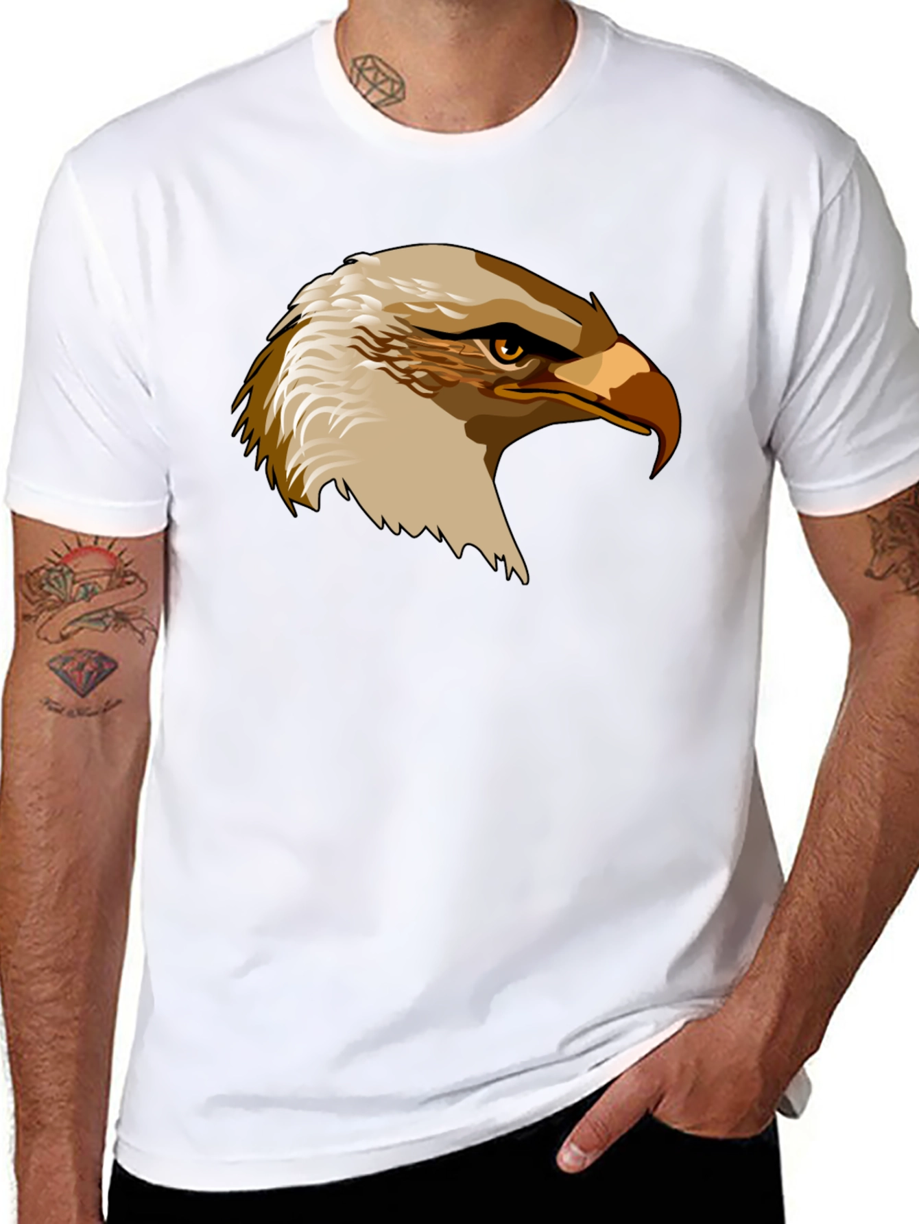 Black Eagle Graphic Black T-Shirt view 8