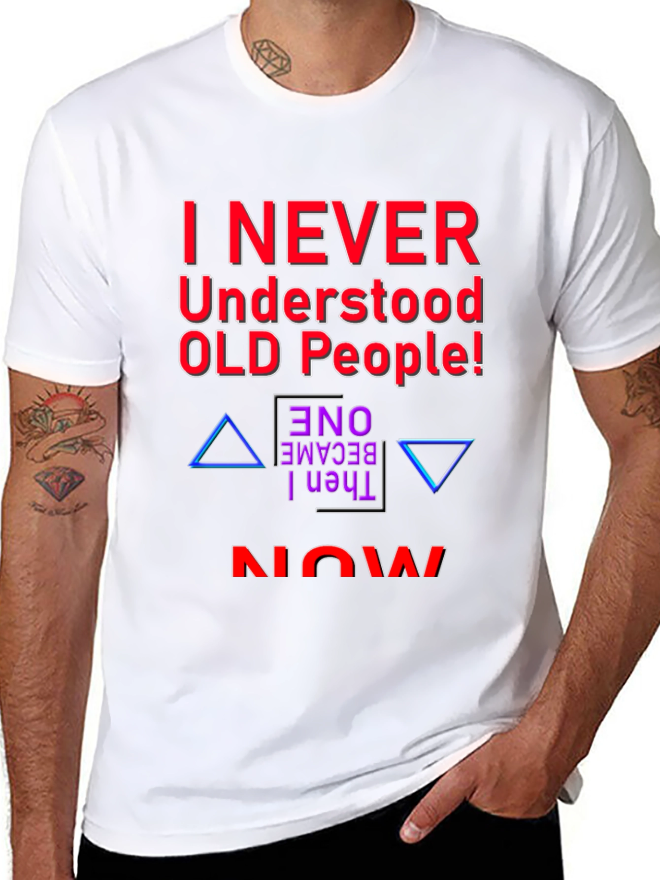Black Funny 'Old People' Graphic Tee view 8