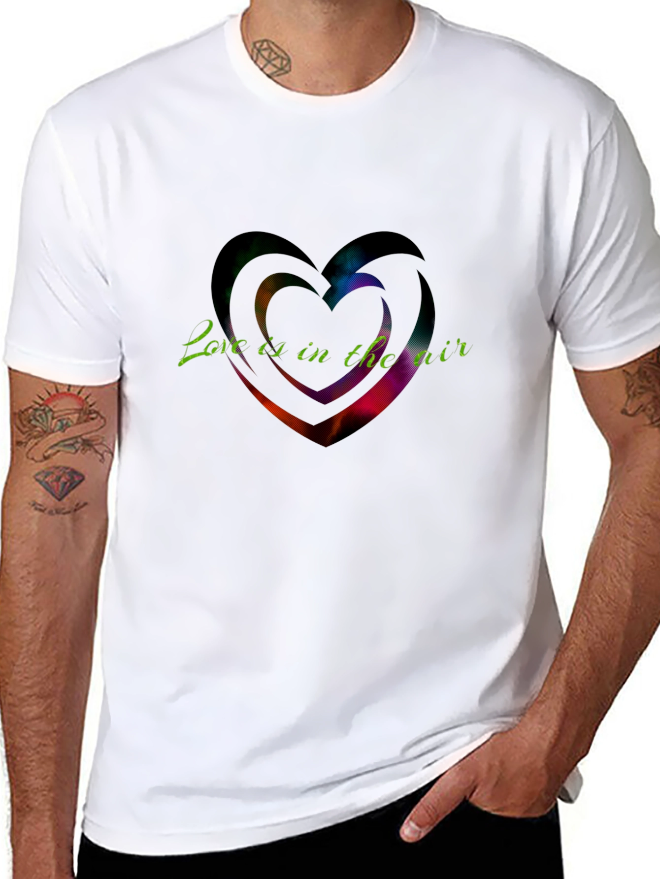 Black Love Is In The Air Graphic Tee view 8