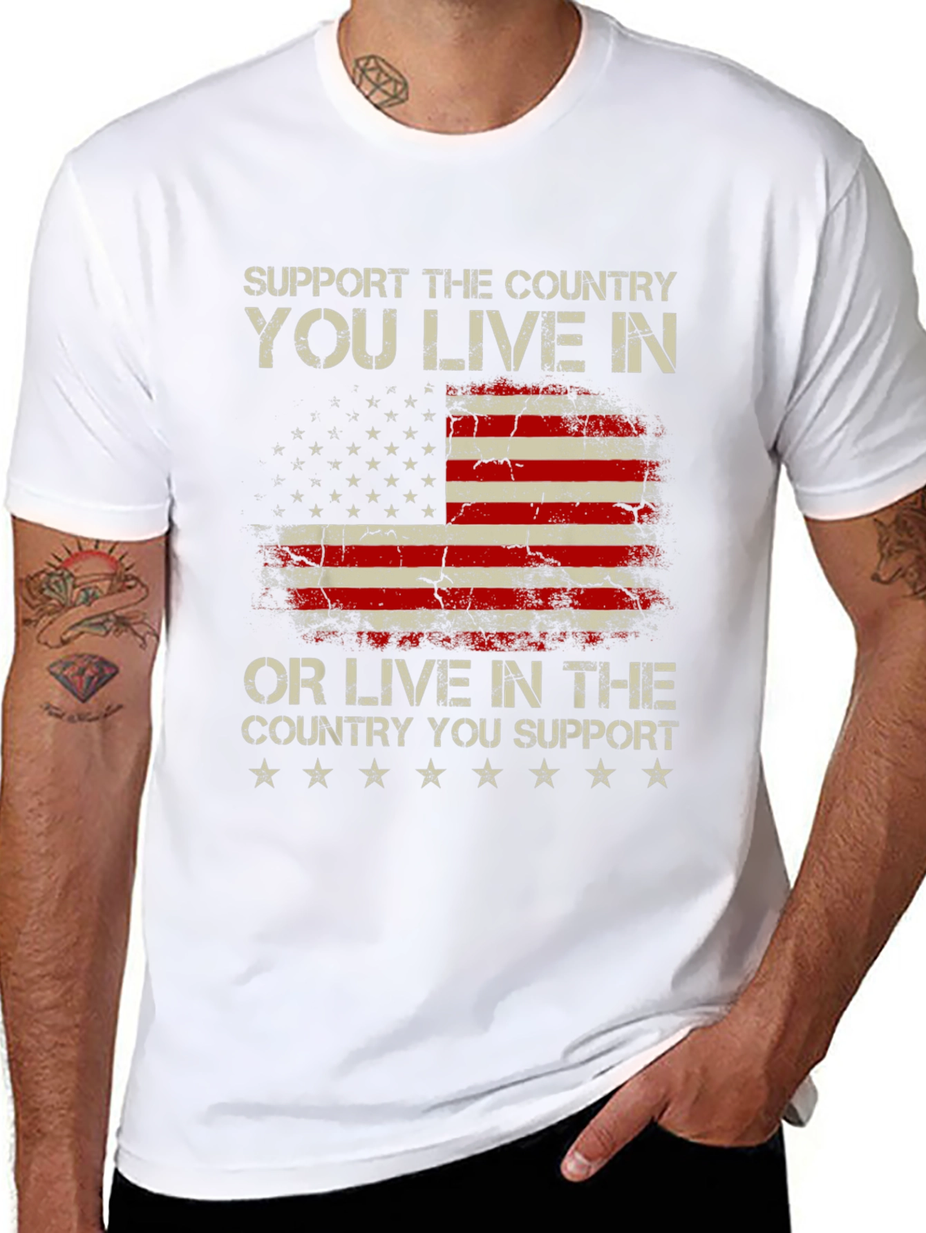 Patriotic USA Flag T-Shirt - Support Your Country - 8