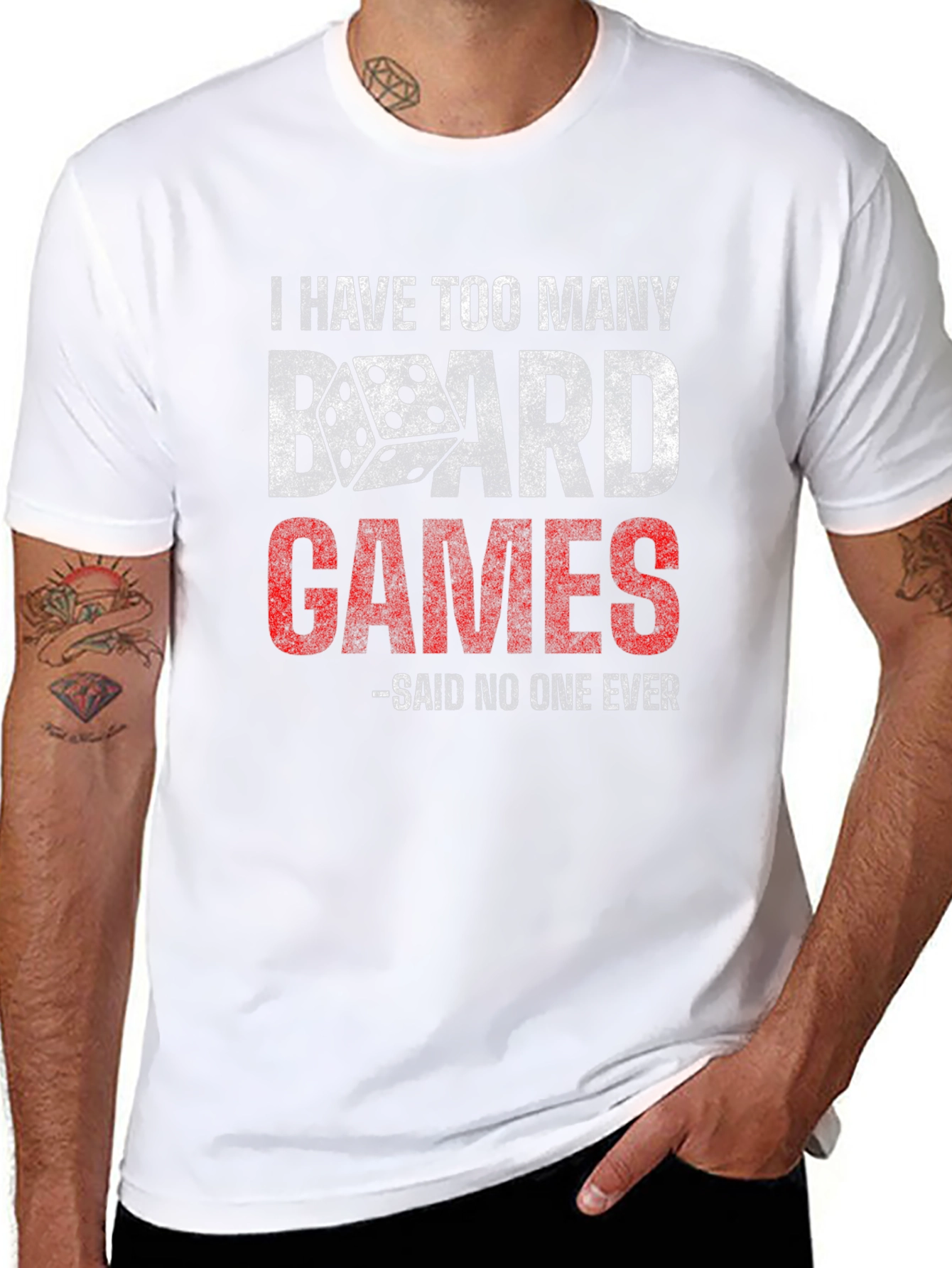 Black Board Games Funny T-Shirt view 8