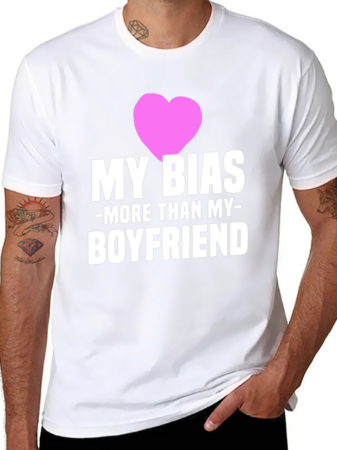 Black My Bias > Boyfriend Graphic T-Shirt - Novelty Tee view 8