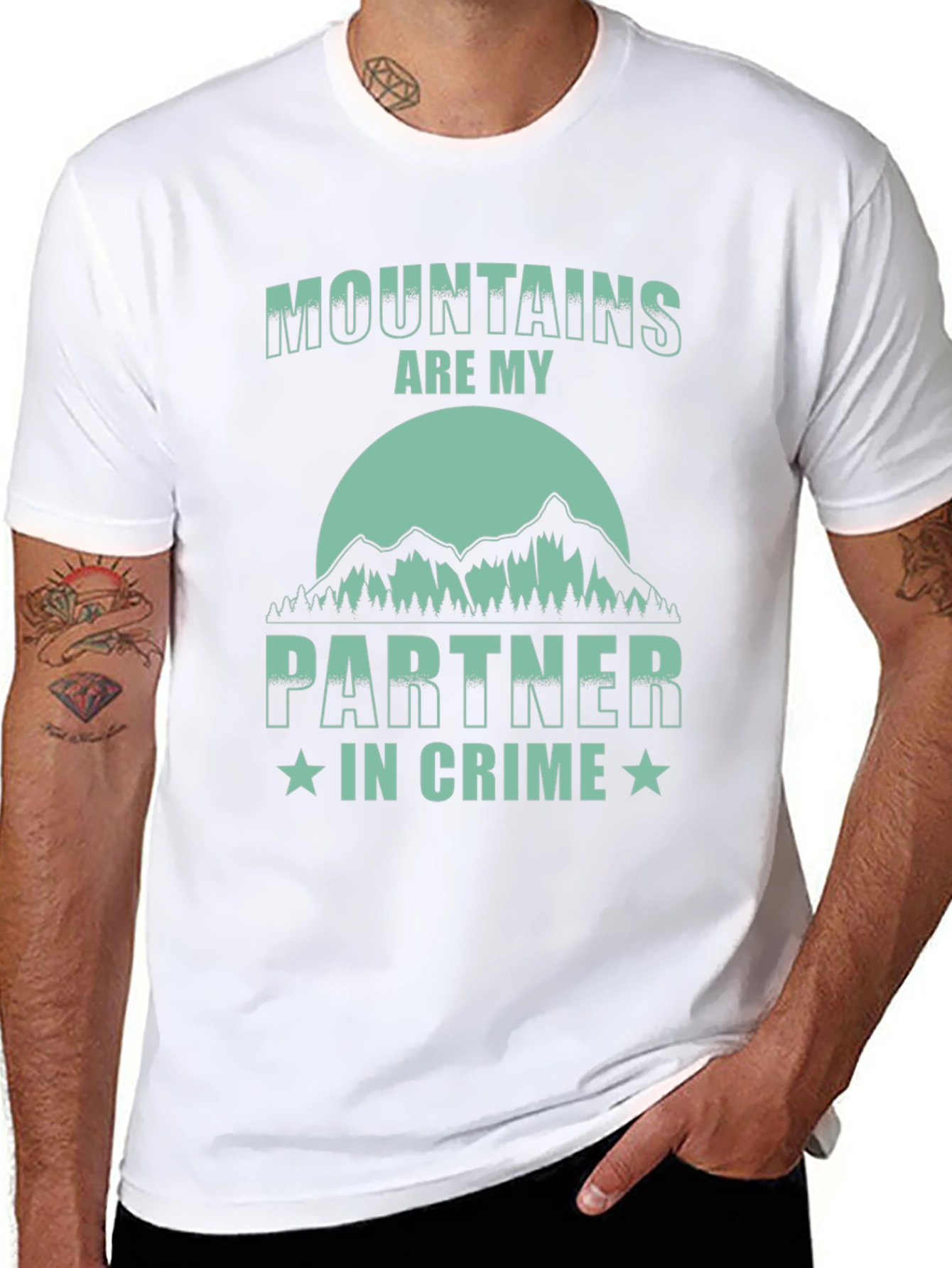 Black Mountains Are My Partner In Crime T-Shirt view 8
