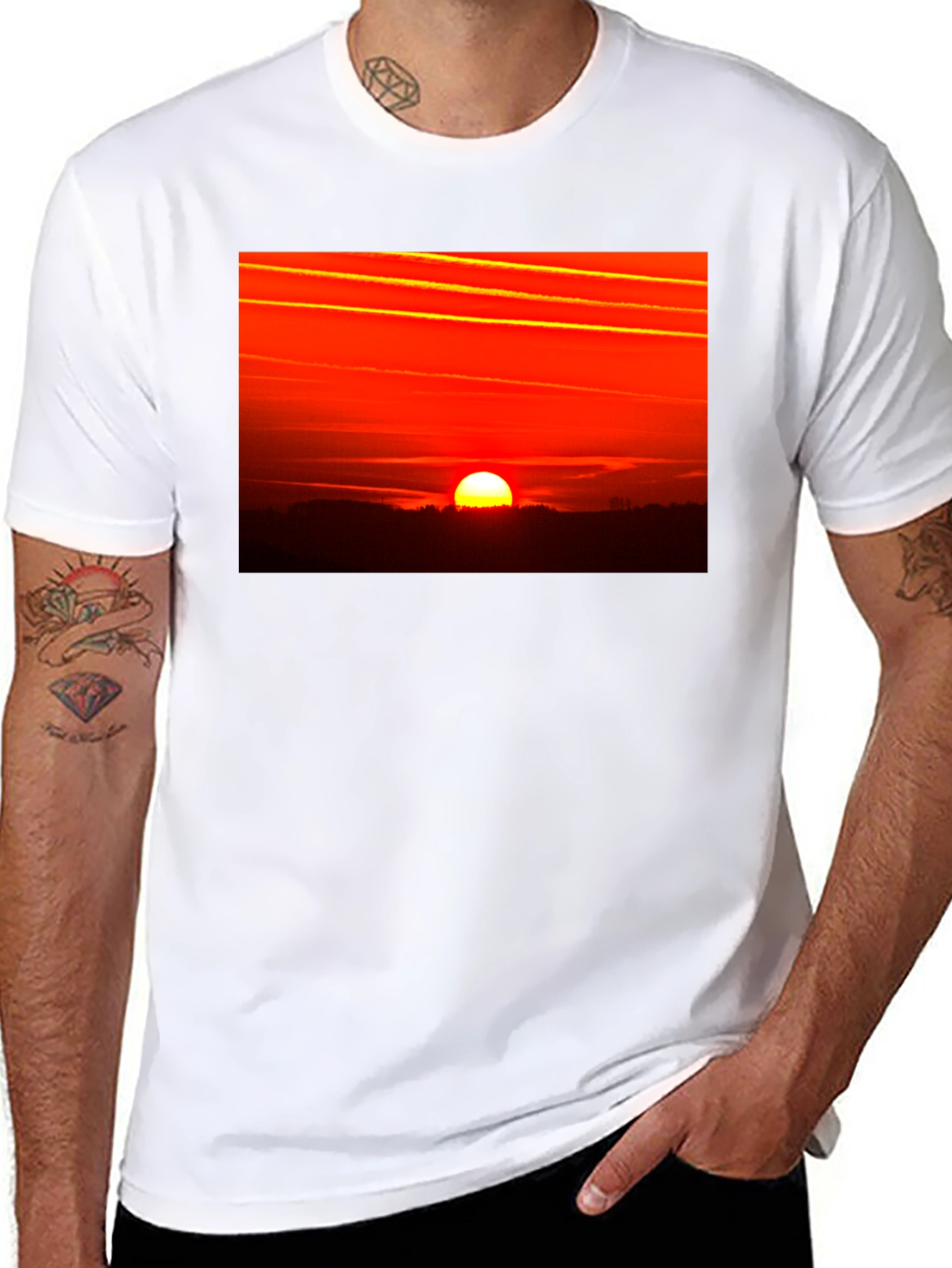 Black Sunset Graphic Tee - Bold & Stylish view 8