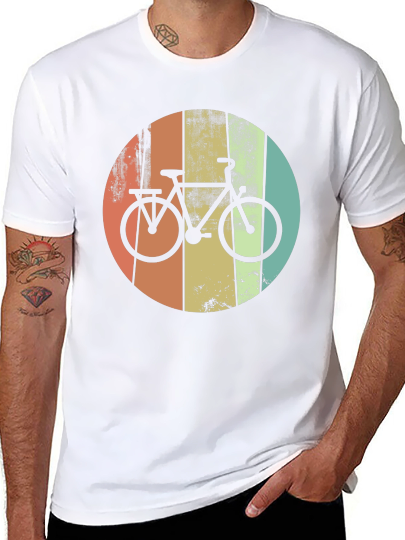 Black Retro Bike Graphic Tee view 8
