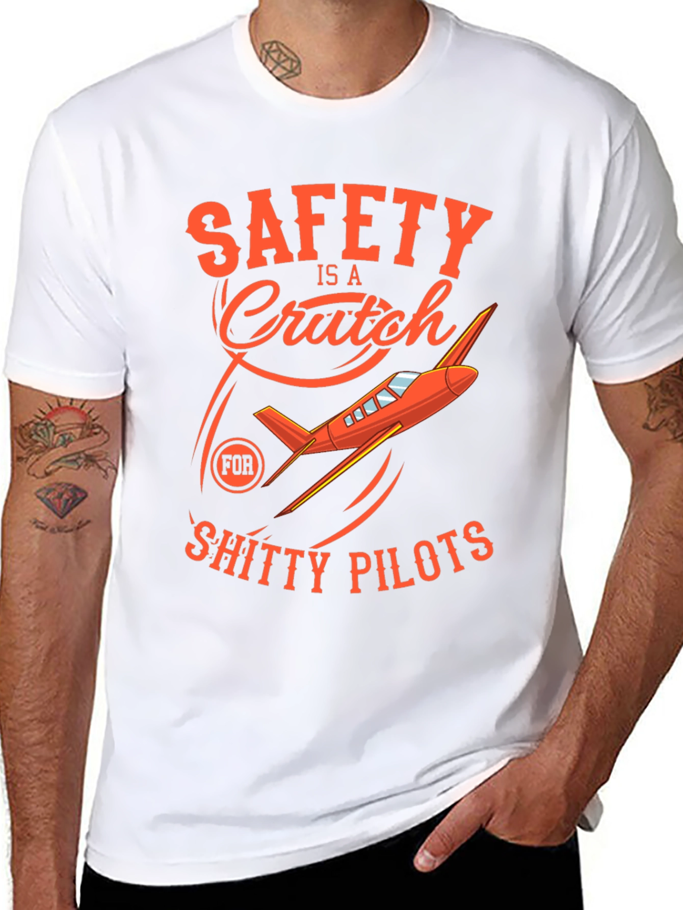 Black Safety is a Crutch T-Shirt view 8