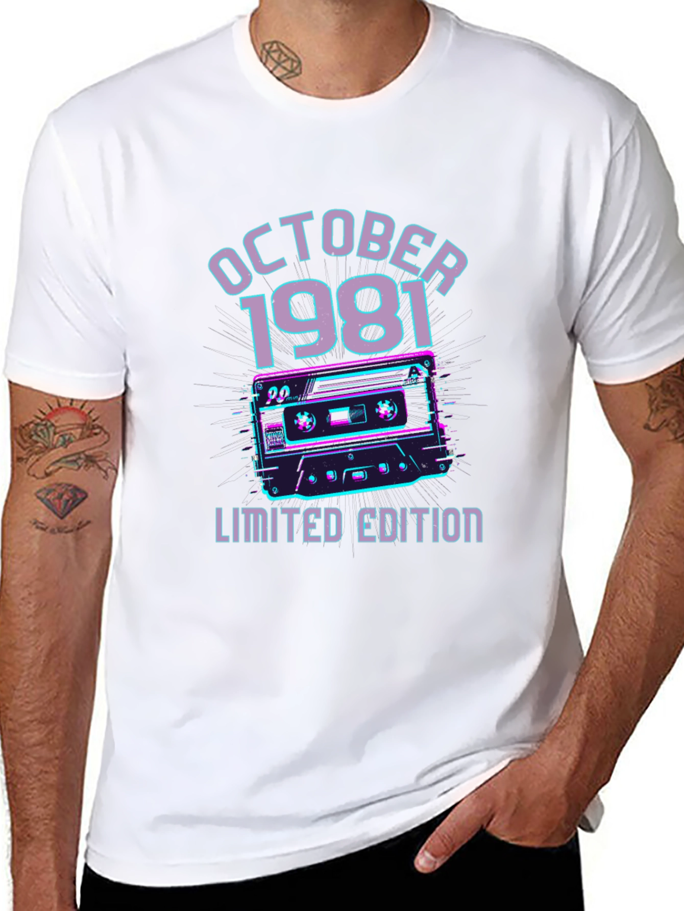Black October 1981 Limited Edition Cassette Graphic T-Shirt view 8