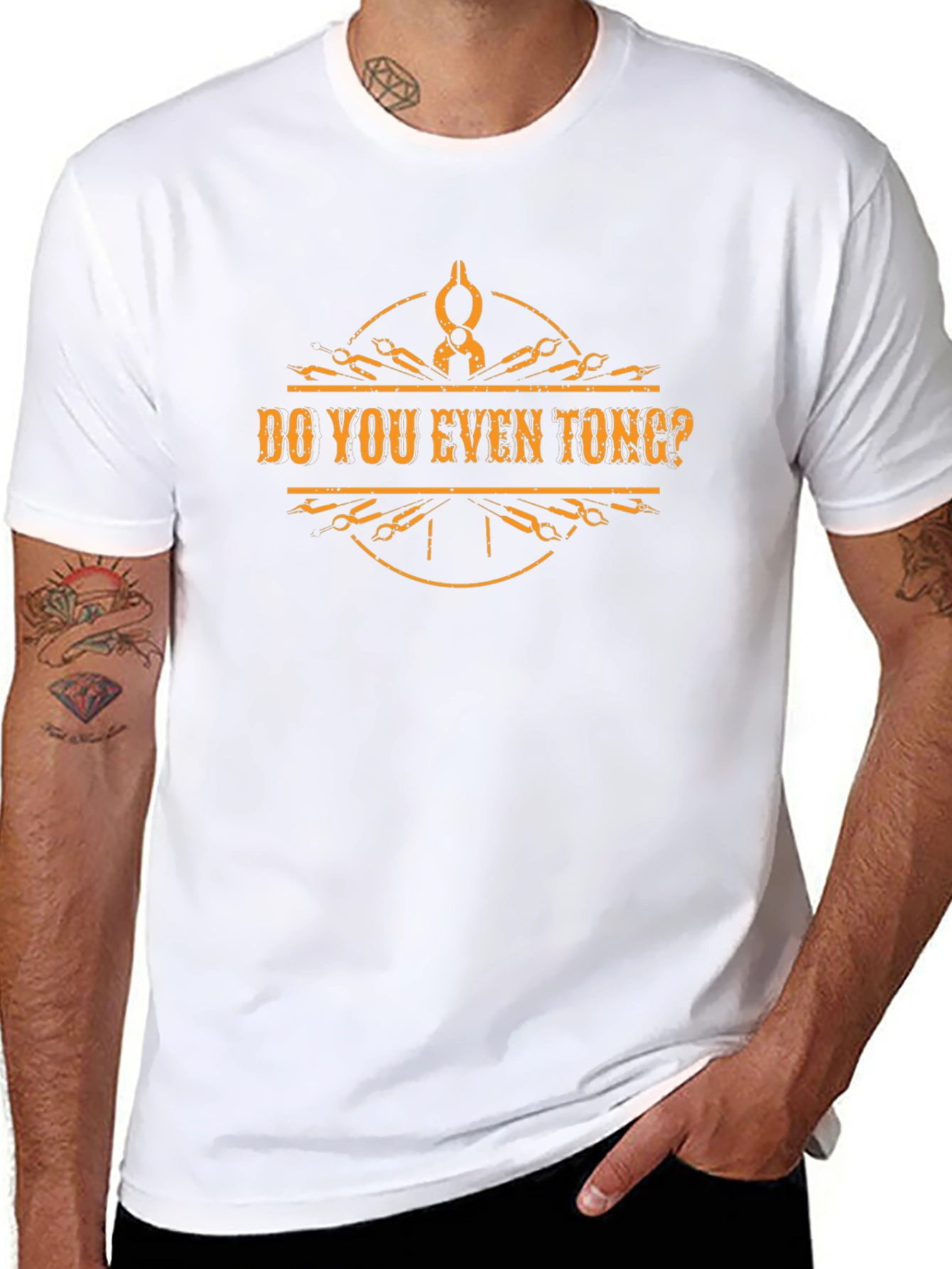 Black Do You Even Tong? Blacksmith T-Shirt view 8