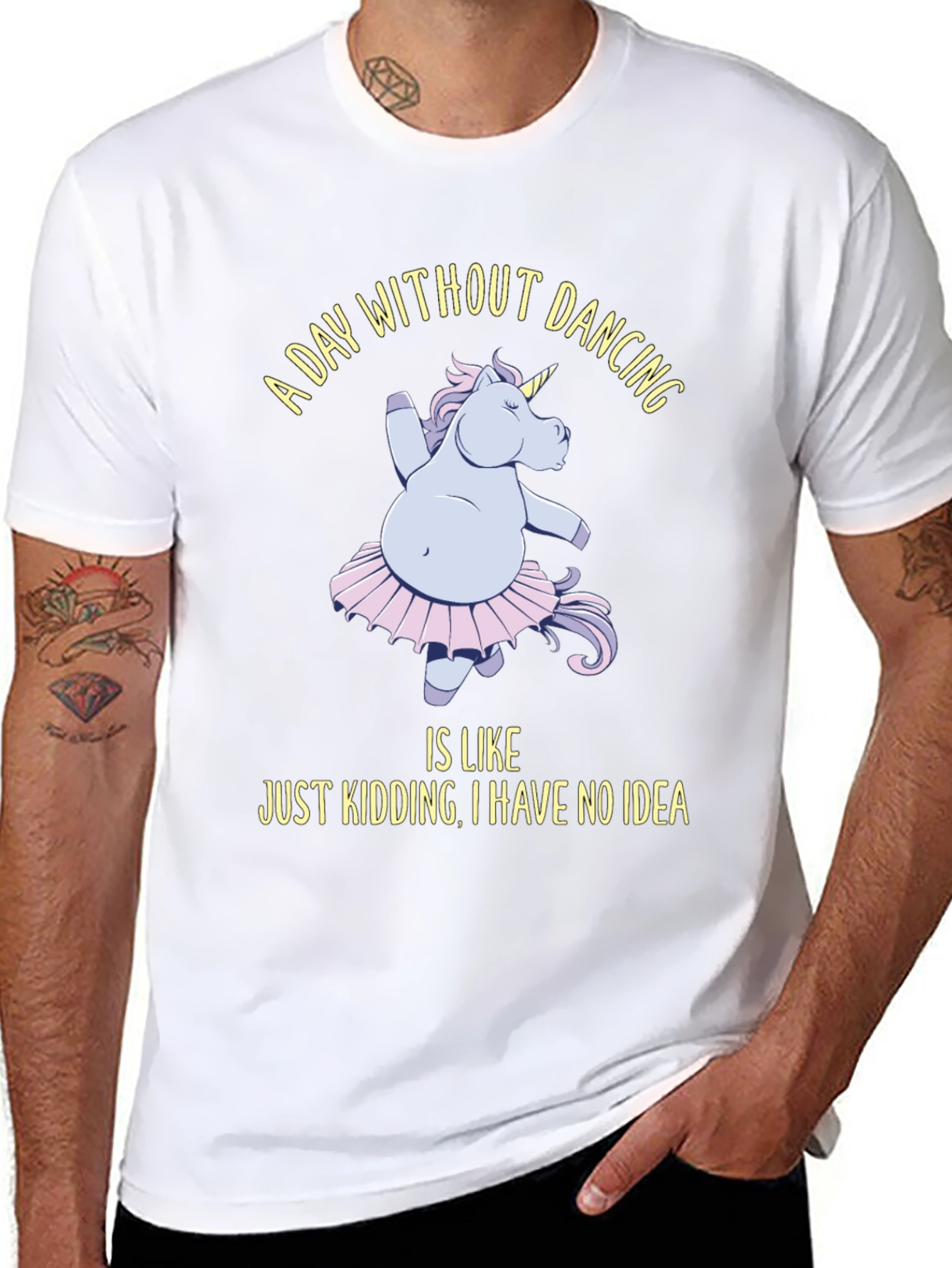 Black Dancing Unicorn T-Shirt - A Day Without Dancing view 8