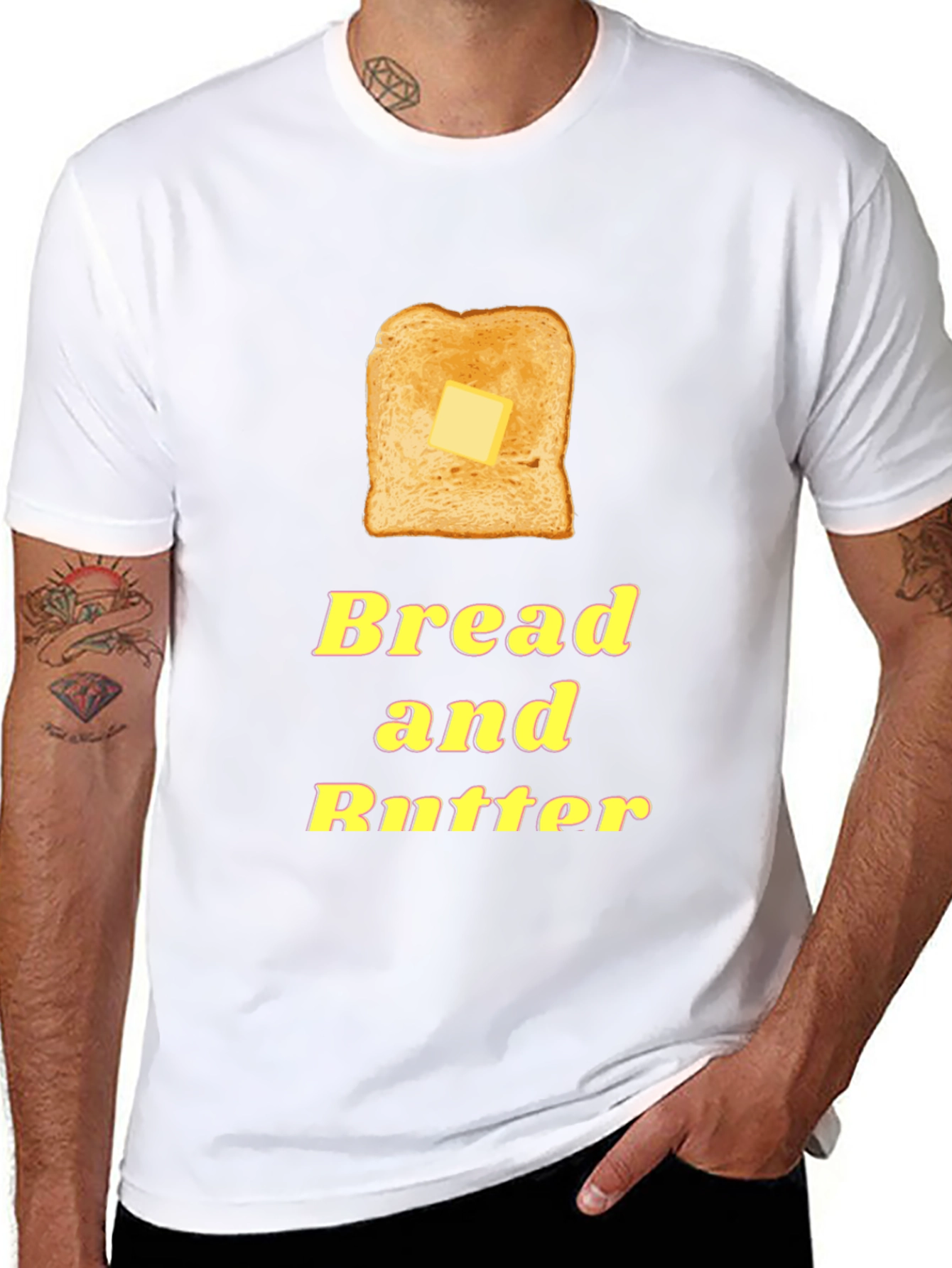 Black Bread and Butter Graphic Tee - Foodie T-Shirt view 8