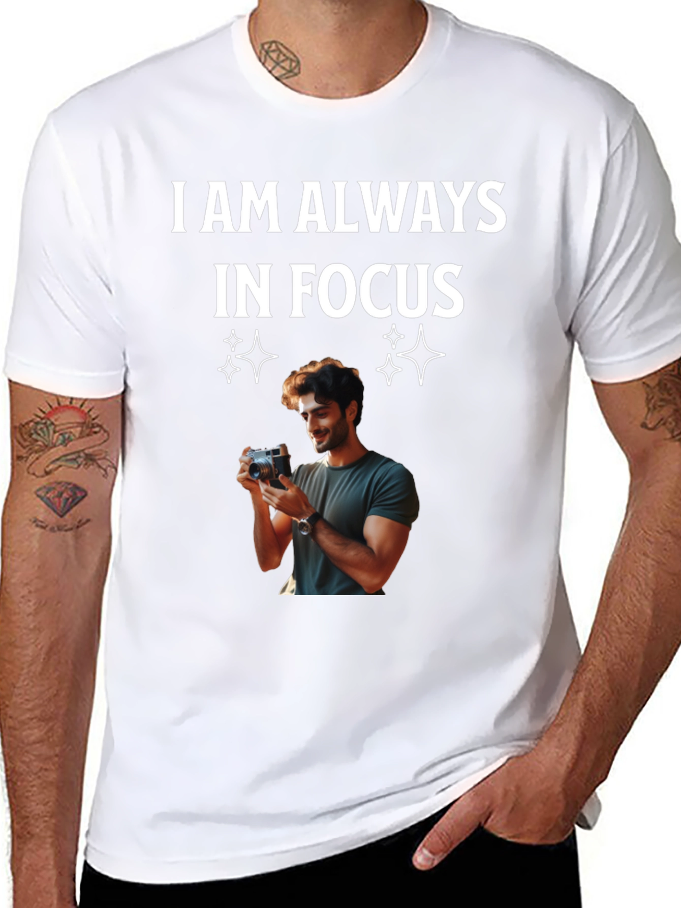 Black Always in Focus T-Shirt - Photographer Tee view 8