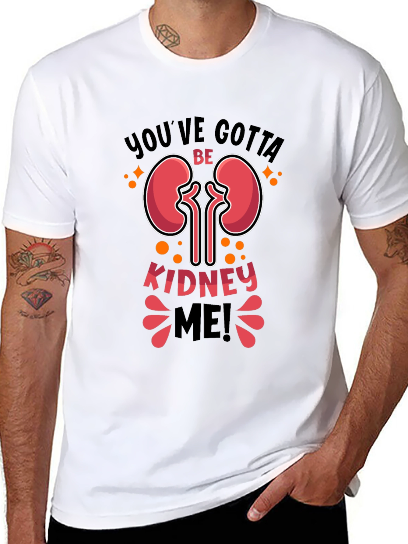 Black You've Gotta Be Kidney Me! T-Shirt view 8