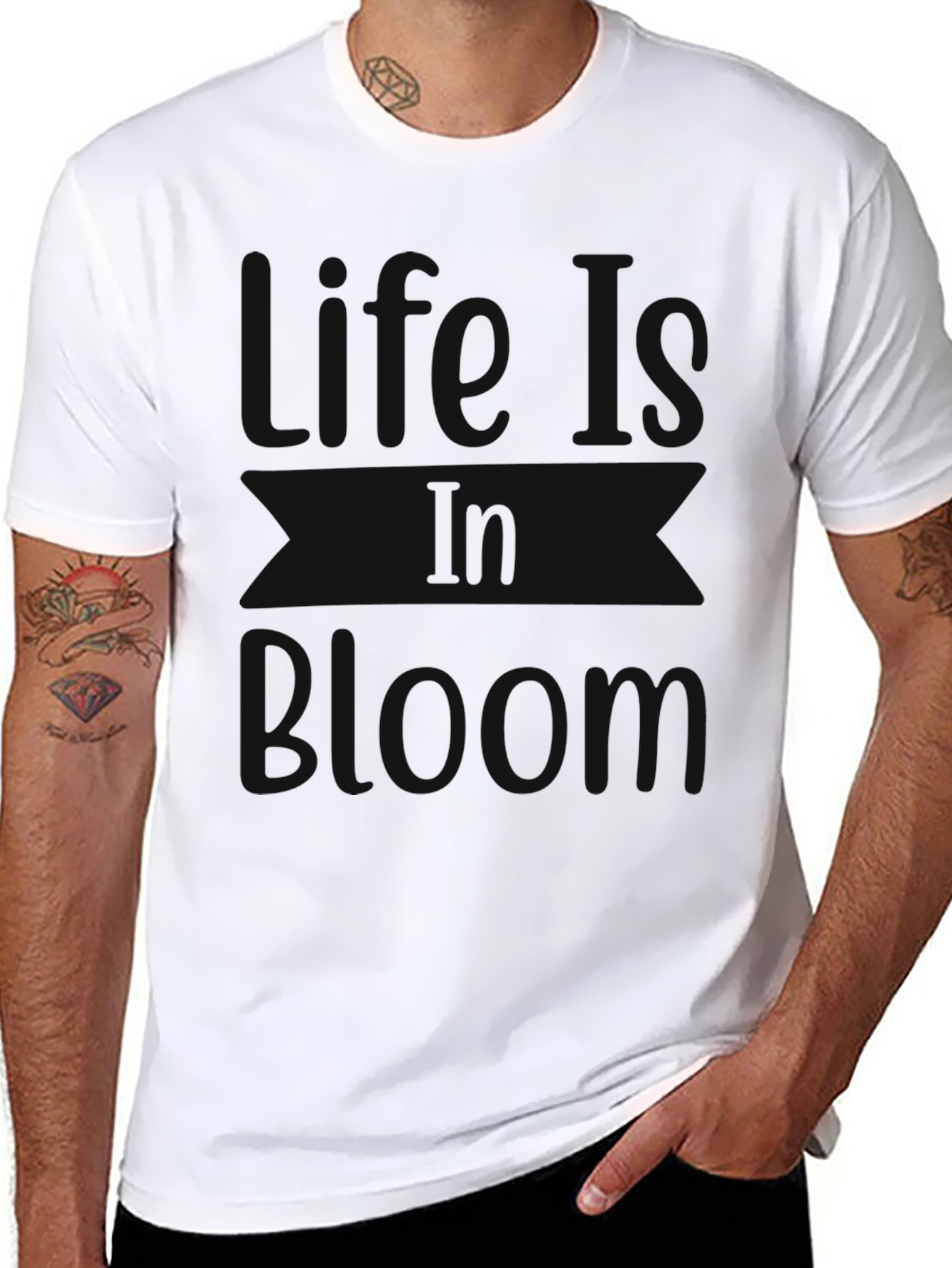 Black Life's in Bloom T-Shirt - Relaxed Fit view 8