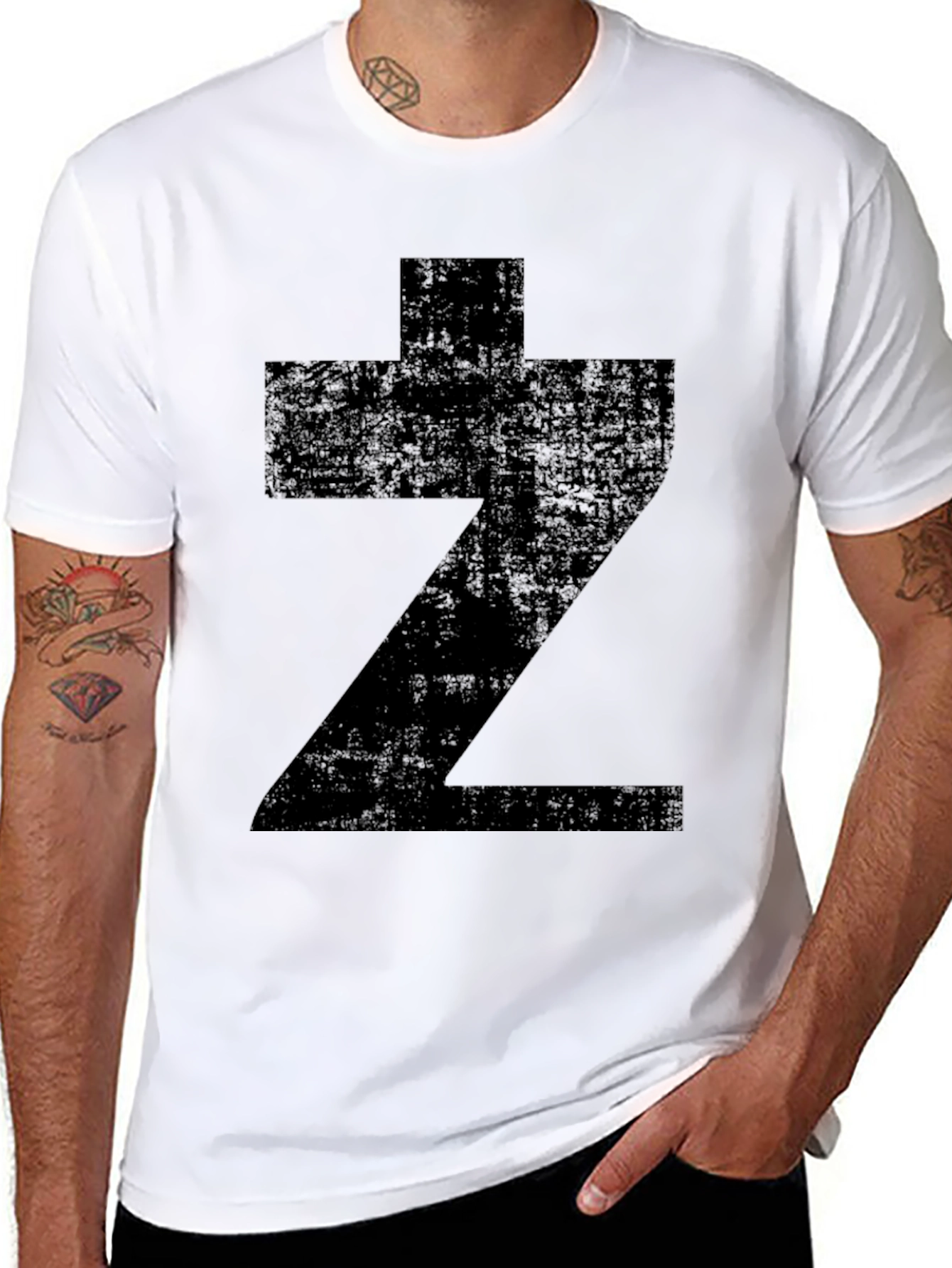 Black Bold Symbol Black T-Shirt view 8