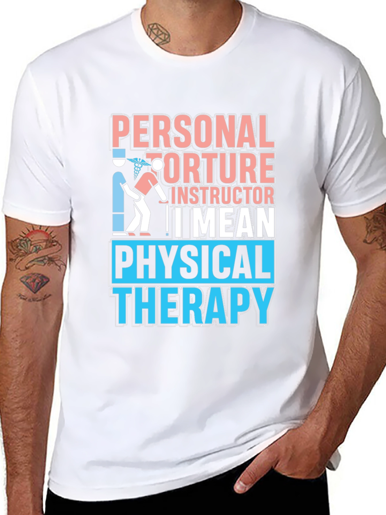 Black Personal Torture Instructor T-Shirt - Physical Therapy Tee view 8