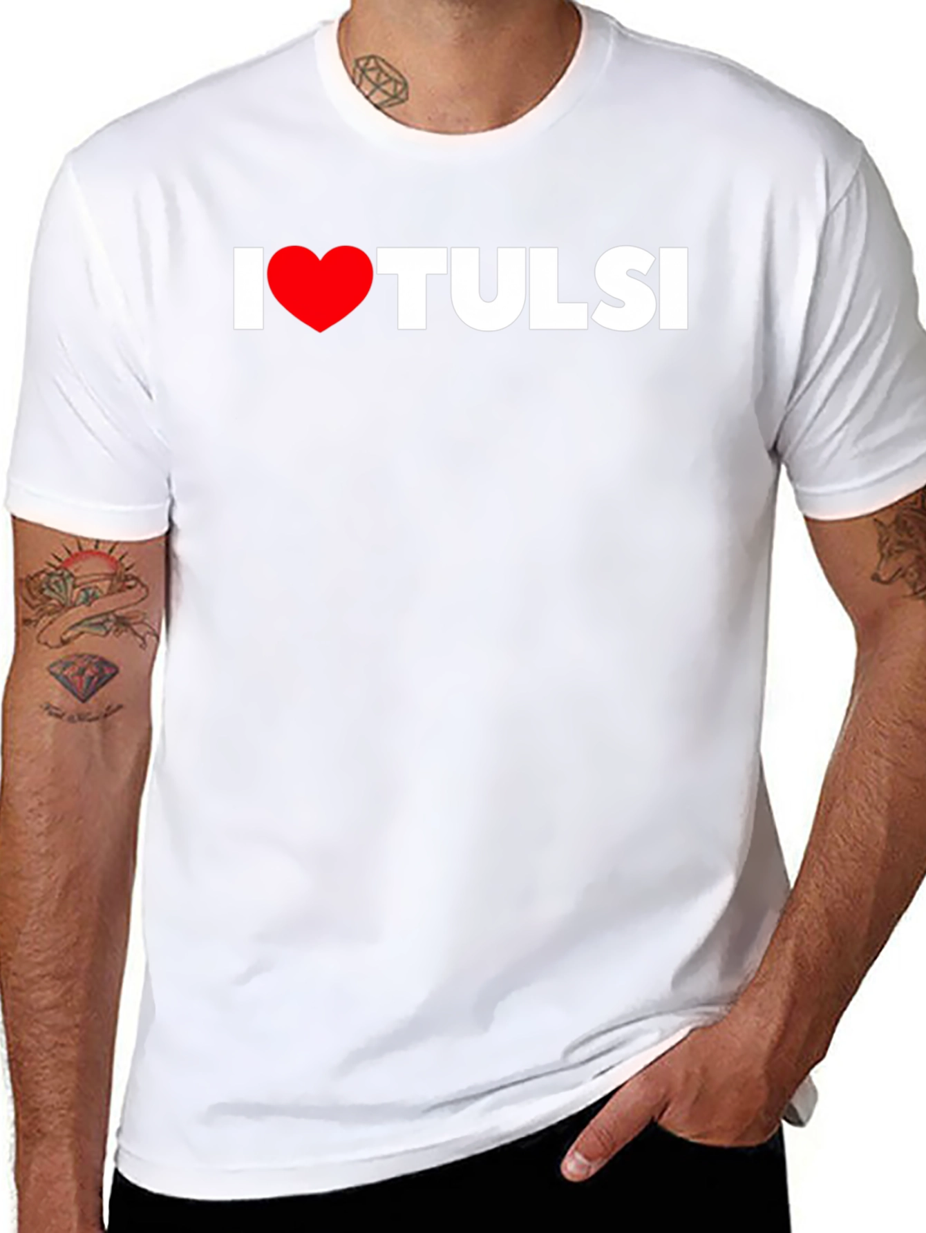 Black I Heart Tulsi T-Shirt - Classic Black Tee view 8
