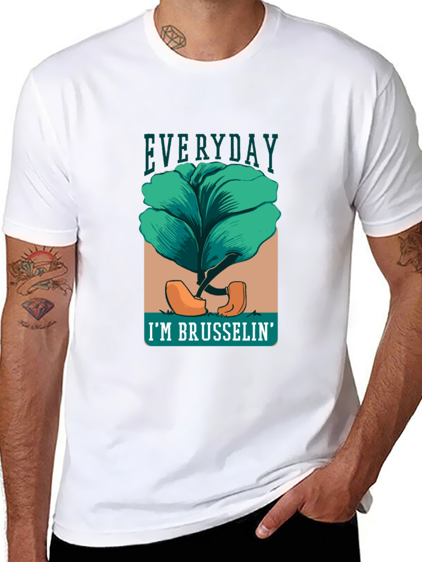 Black Everyday I'm Brusselsin' Graphic Tee view 8