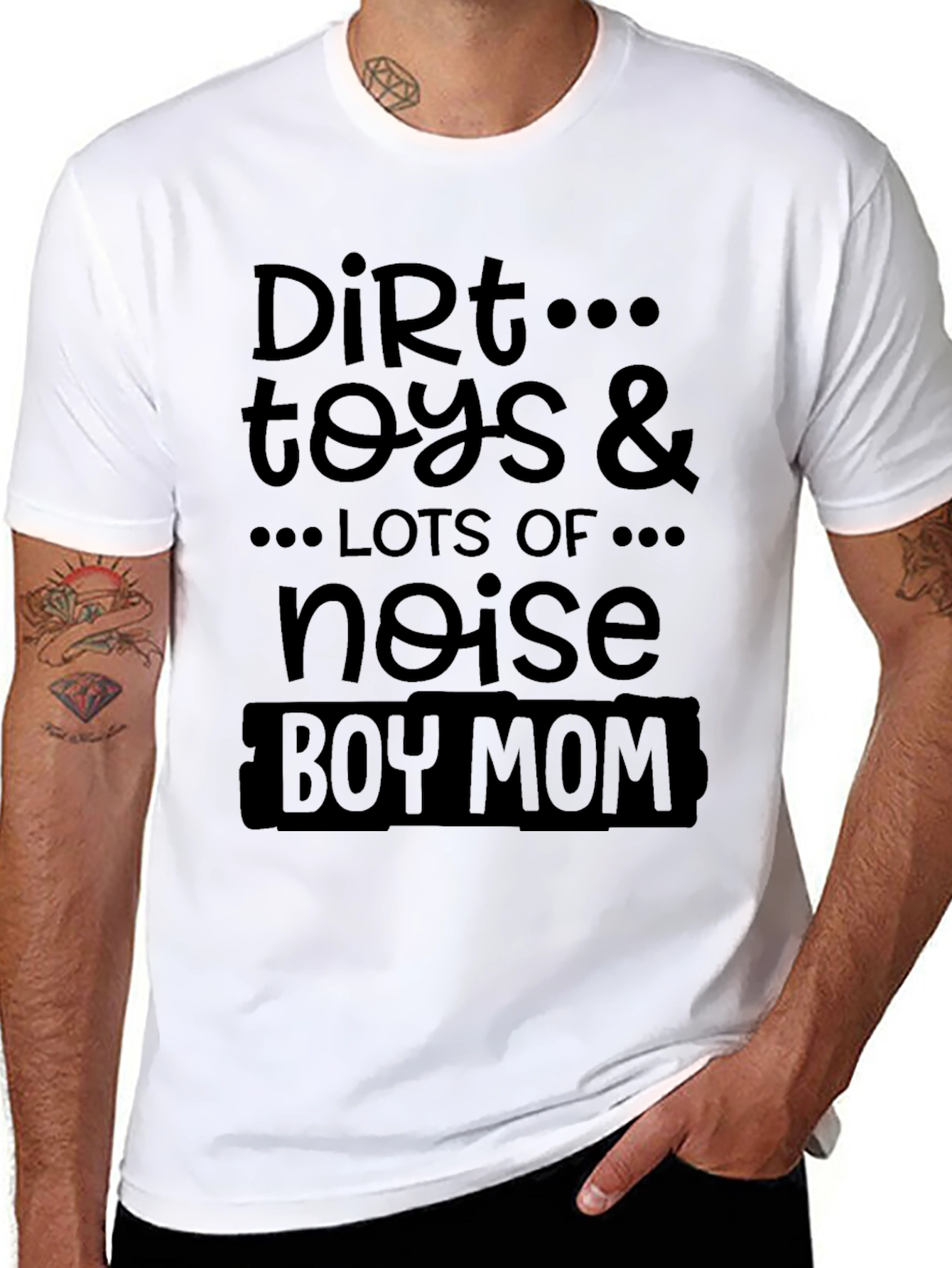 Boy Mom T-Shirt - Dirt, Toys & Noise - 8