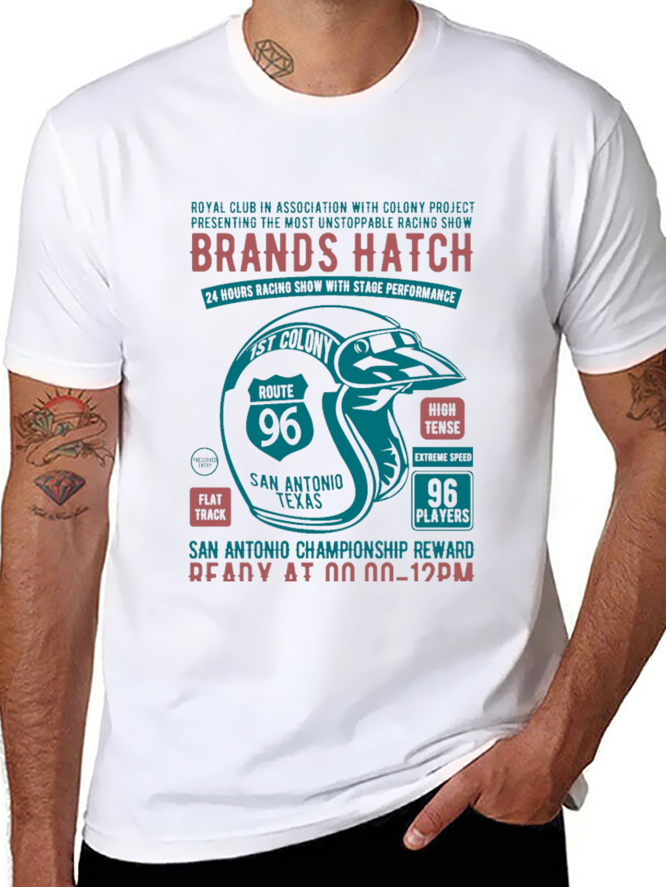 Black Brands Hatch Racing T-Shirt view 8