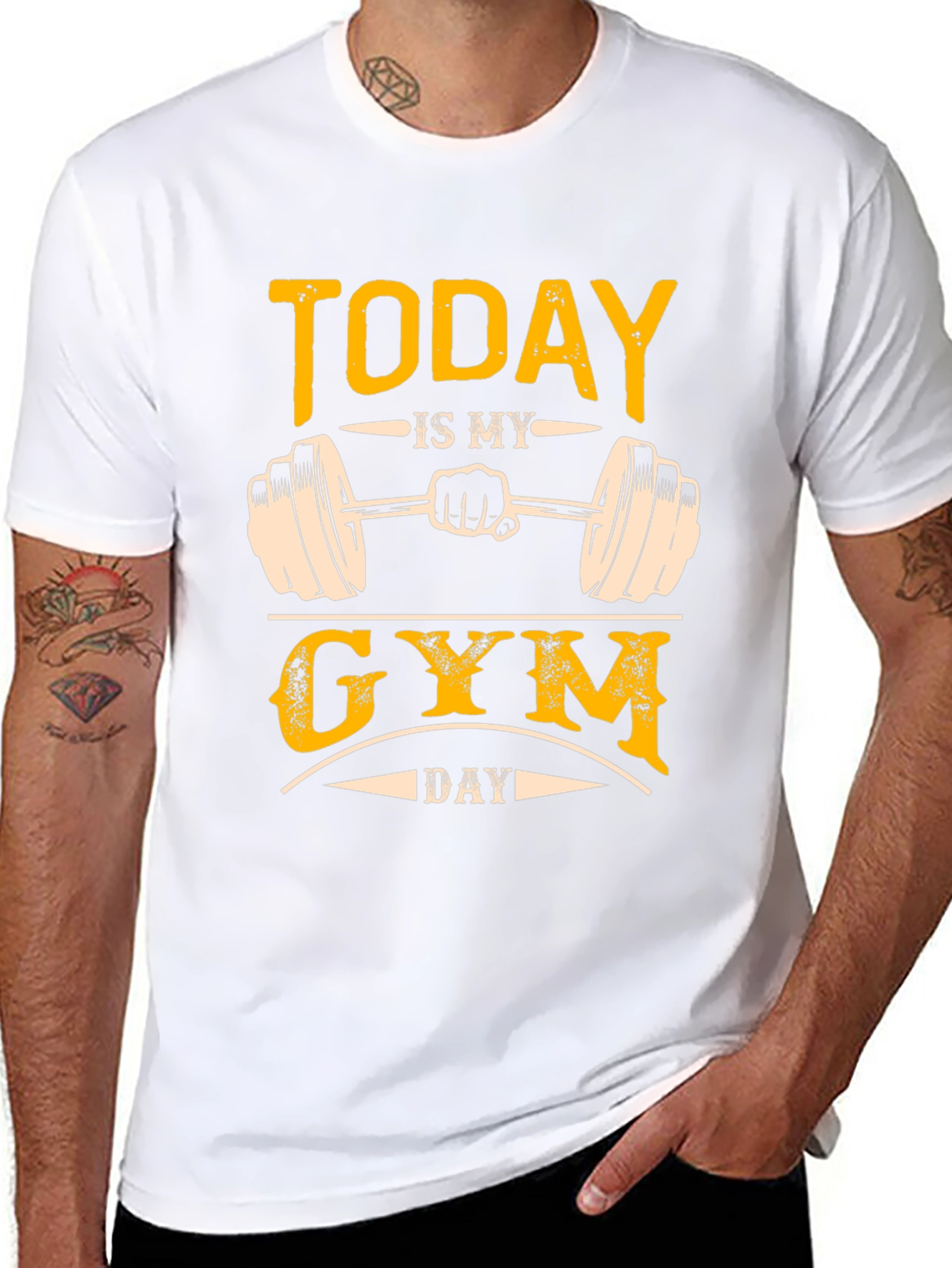 Black Today Is My Gym Day T-Shirt view 8