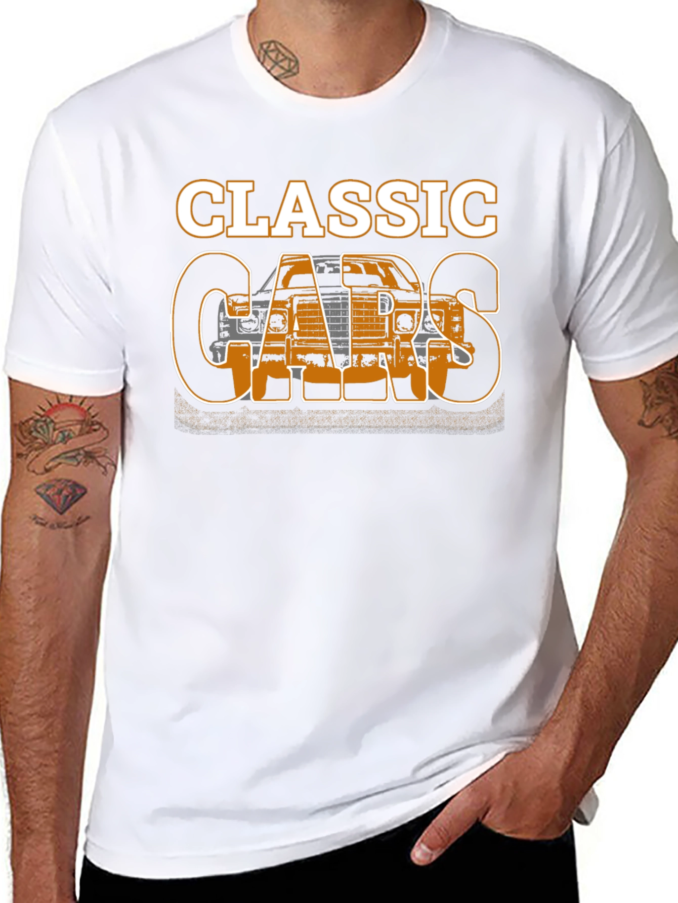 Black Classic Cars Graphic T-Shirt - Black view 8