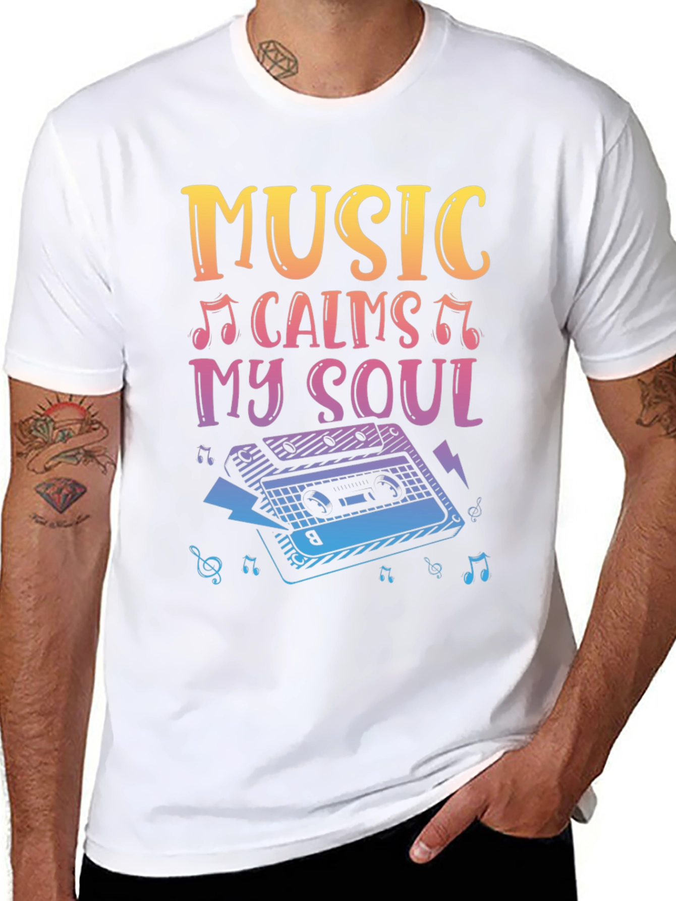 Black Music Calms My Soul T-Shirt view 8