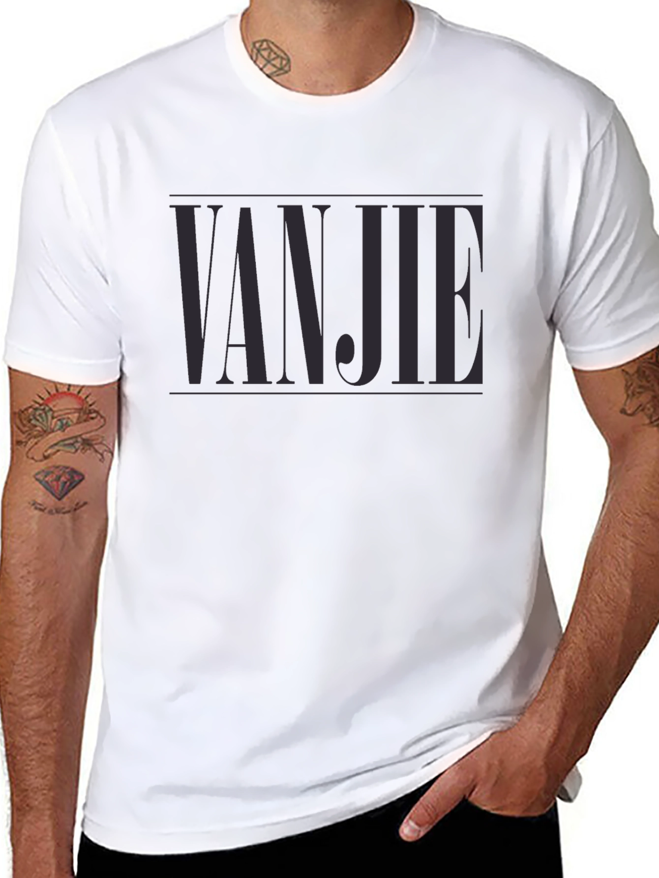 Black Vanjie Graphic Tee - Comfortable Everyday Wear view 8