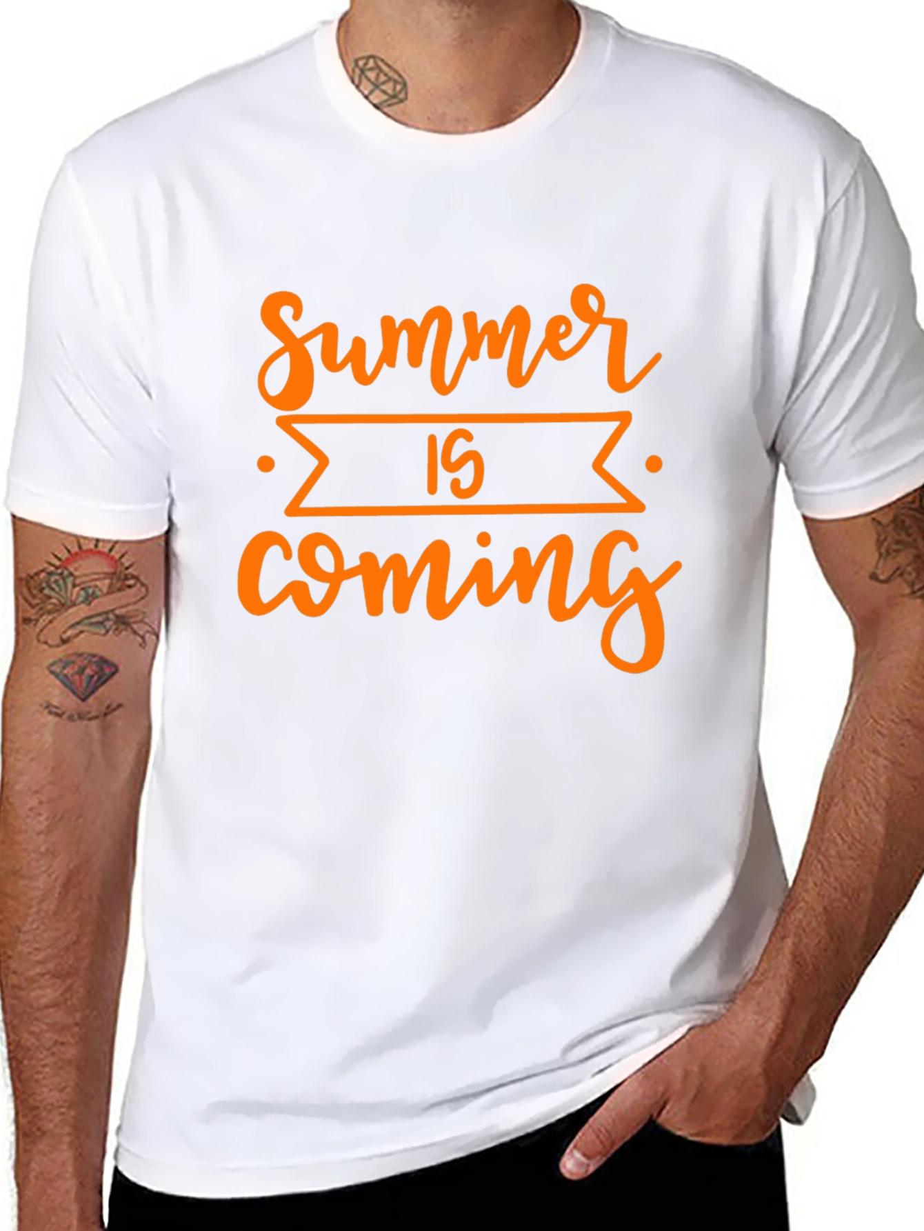 Black Summer is Coming Black Graphic Tee view 8