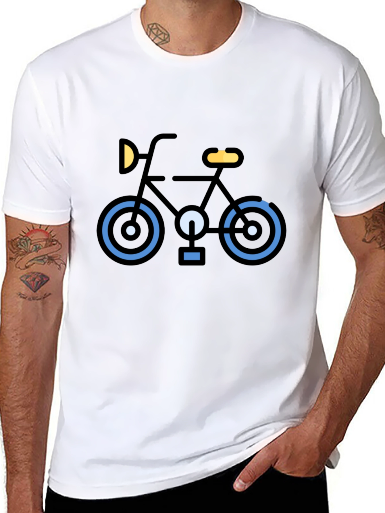Black Bike Graphic Tee - Stylish & Comfortable Black T-Shirt view 8