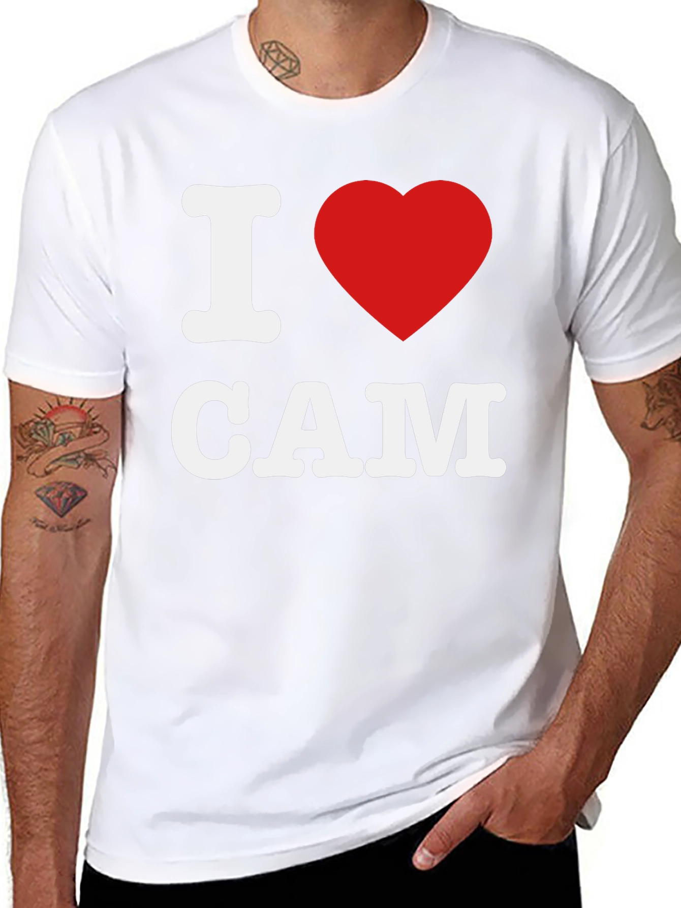 Black I Heart Cam T-Shirt view 8