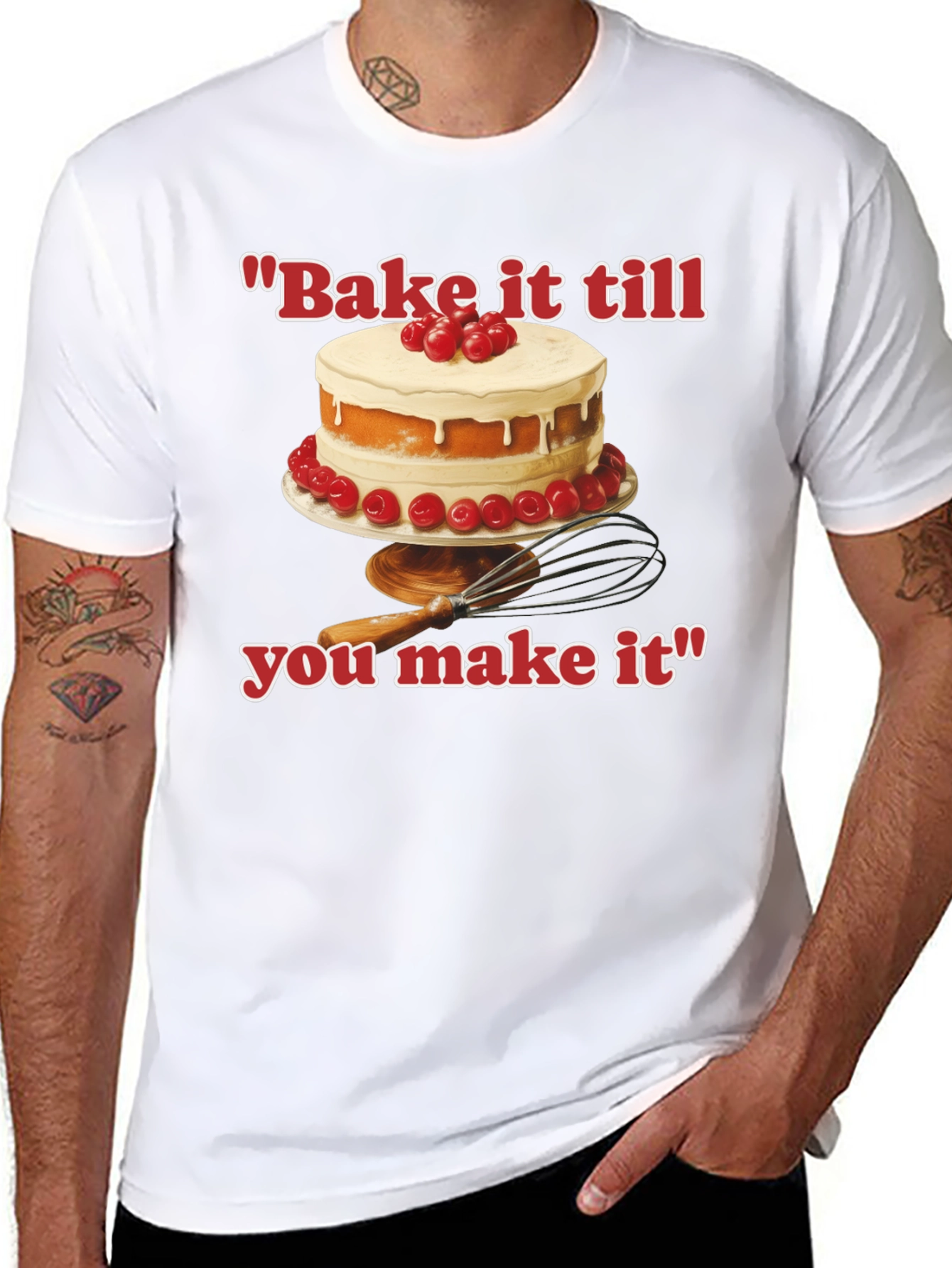 Black Bake it till You Make It T-Shirt view 8