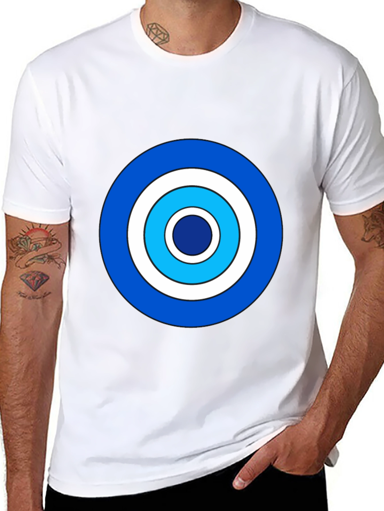 Black Bullseye Graphic Tee - Bold Target Design view 8