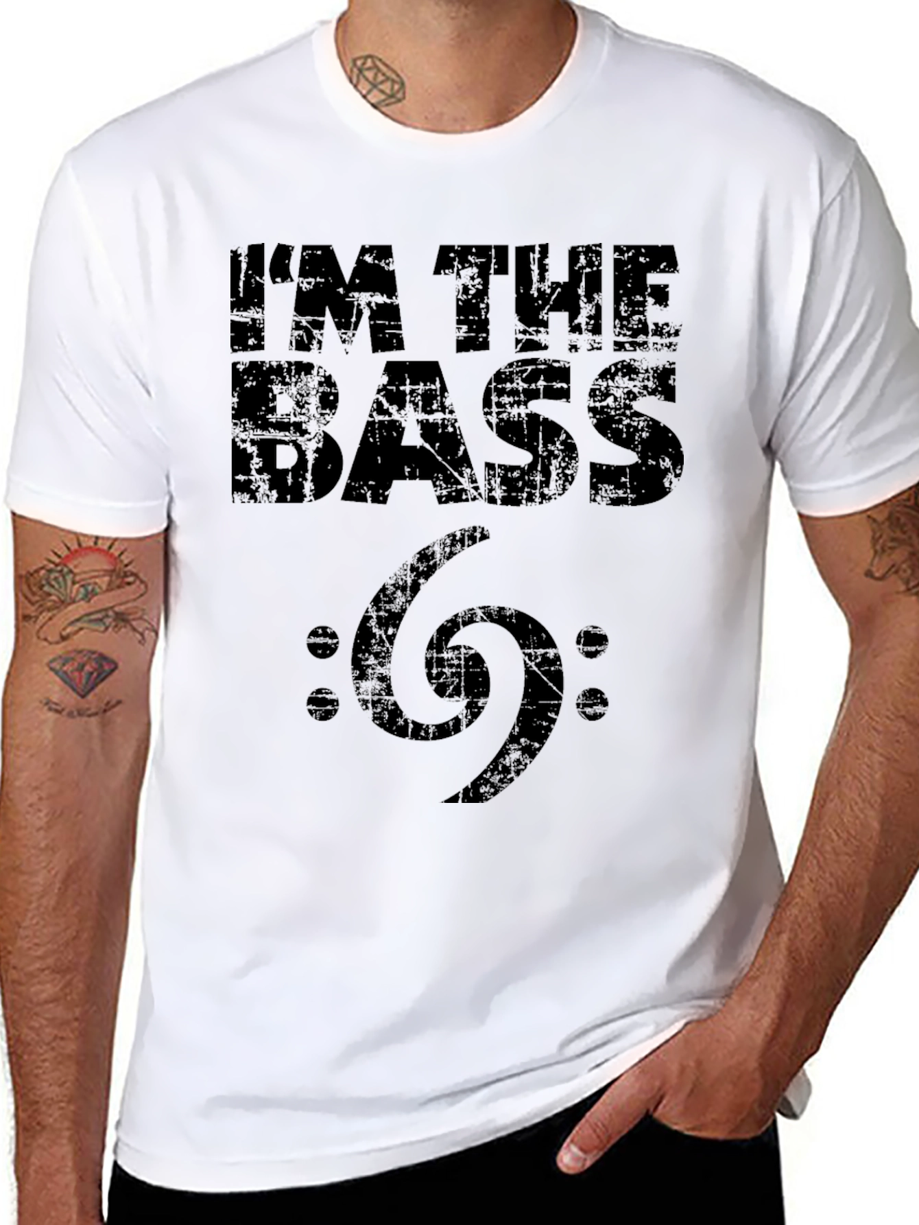 Black I'm the Bass T-Shirt - Music Lover Tee view 8