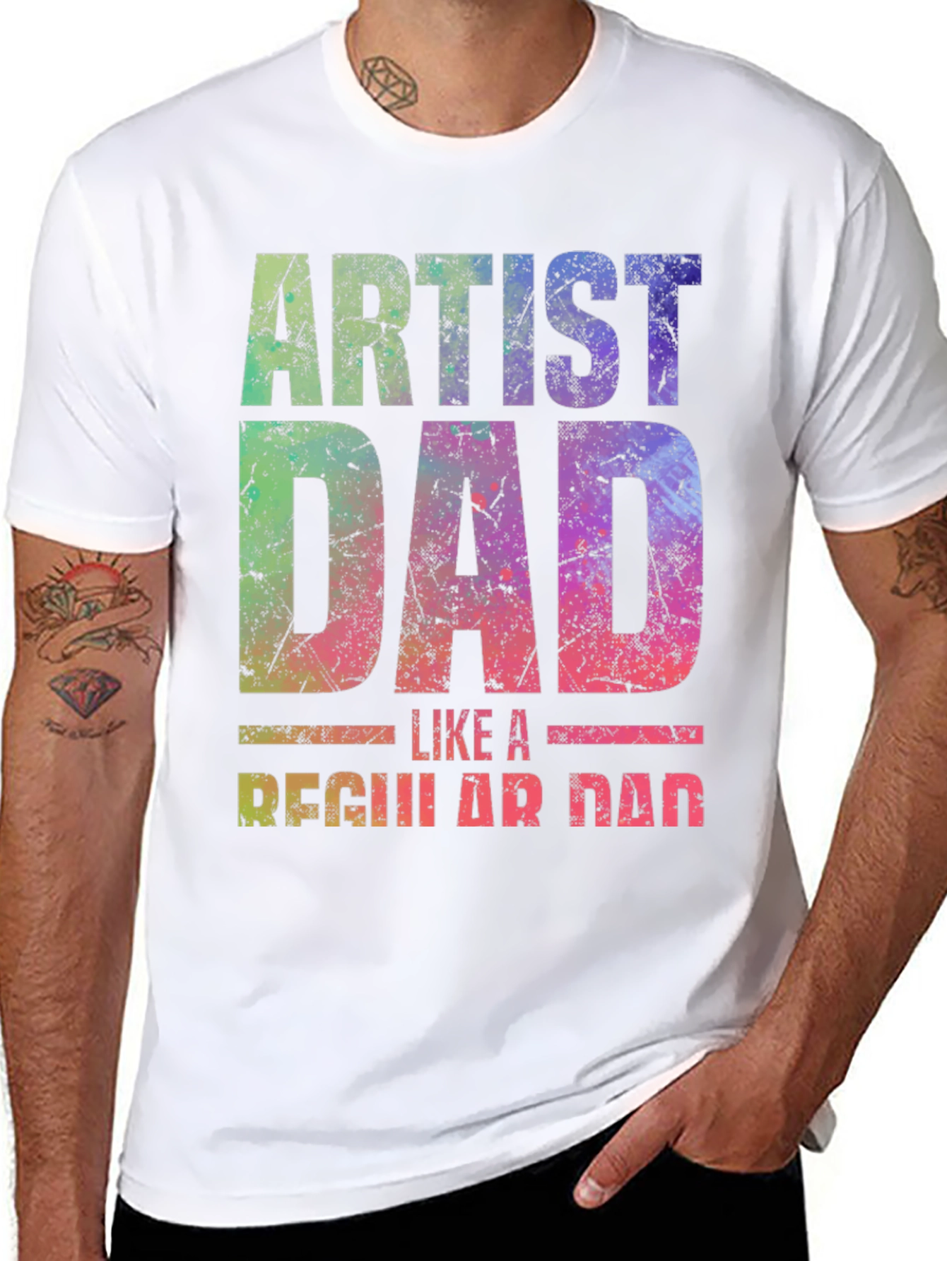 Artist Dad T-Shirt - Unique Graphic Tee - 8