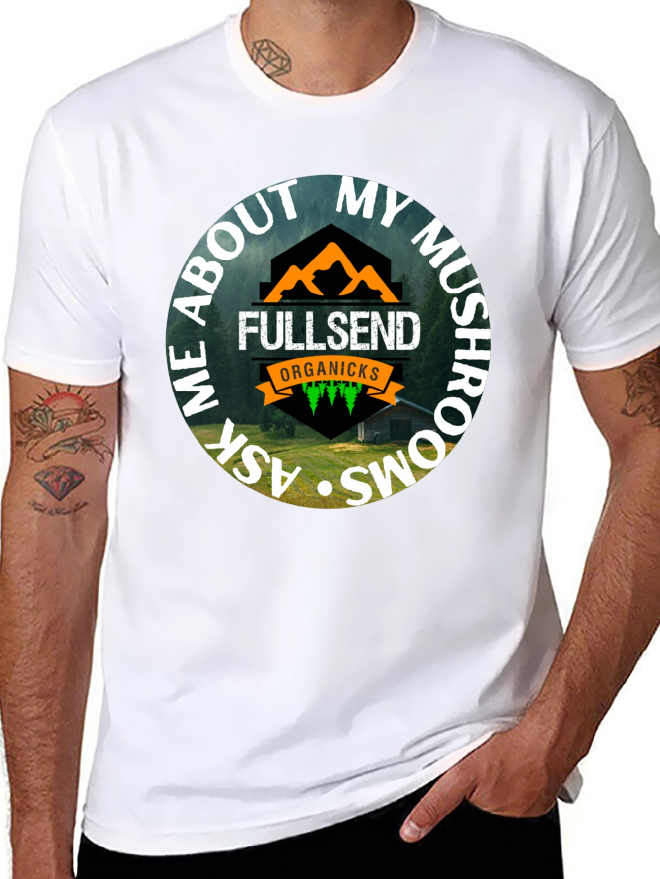 Fullsend Organicks Mushroom T-Shirt - 8